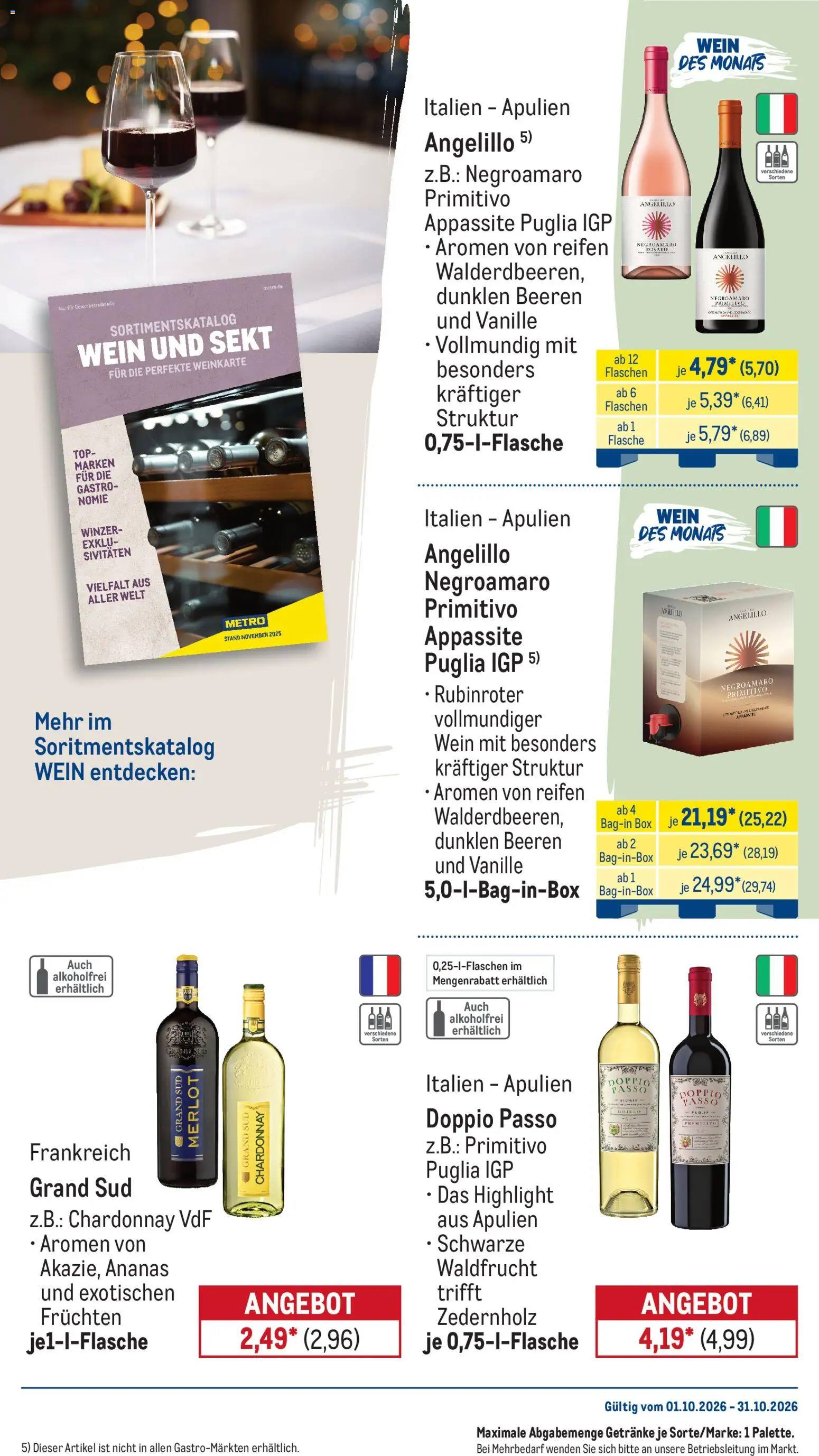 Metro Monats-Menü – gültig ab 01.10.2026 | Seite: 32 | Produkte: Top, Sekt, Box, Ananas