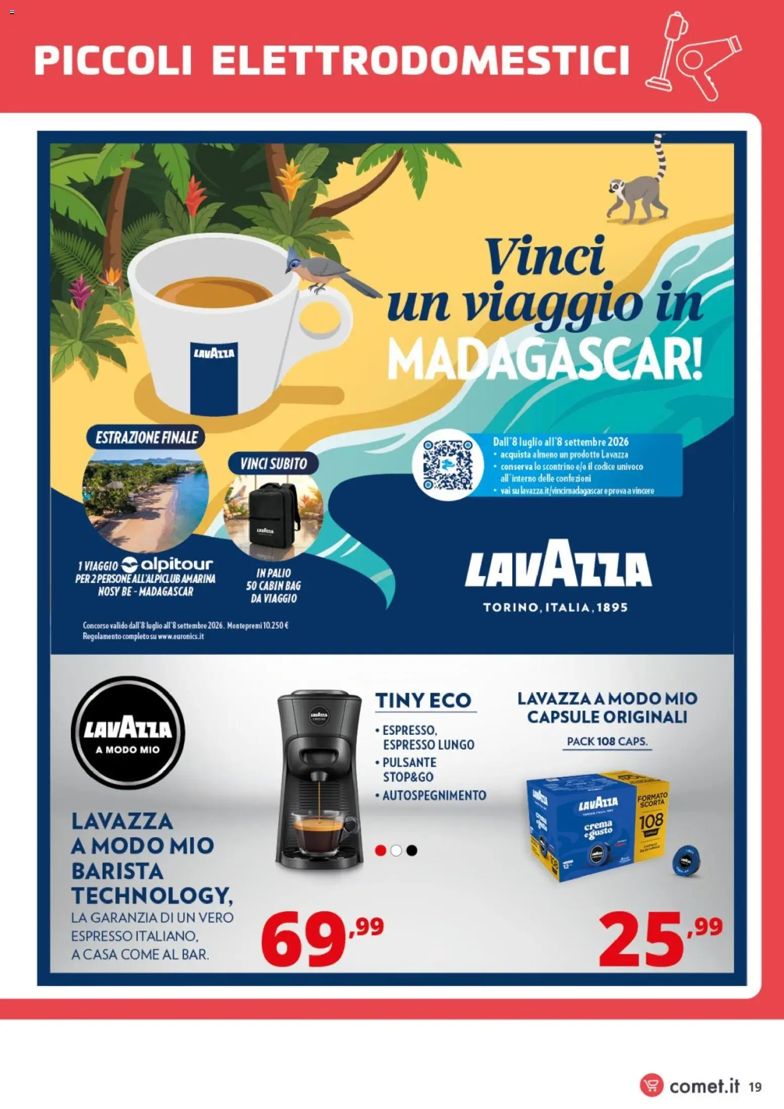 Volantino Comet del 31/07/2026 | Pagina: 19 | Prodotti: Crema, Lavazza