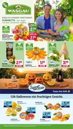 Wasgau Prospekt ab 26.10.2026 gültig | Seite: 8 | Produkte: Äpfel, Mandarinen, Kiwi, Zitronen