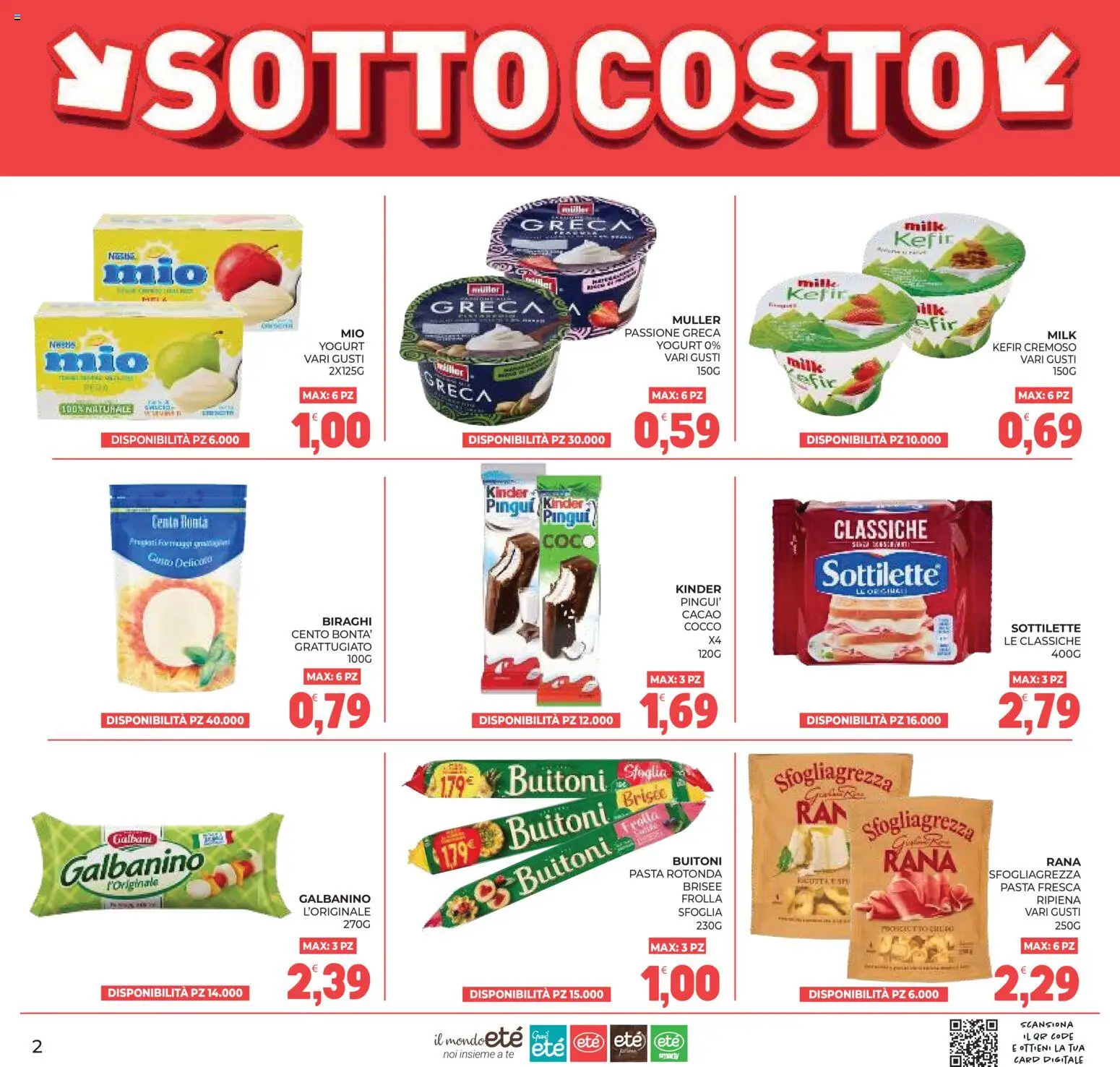 Volantino Eté del 13/10/2026 | Pagina: 2 | Prodotti: Prosciutto Crudo, Yogurt, Prosciutto, Cocco