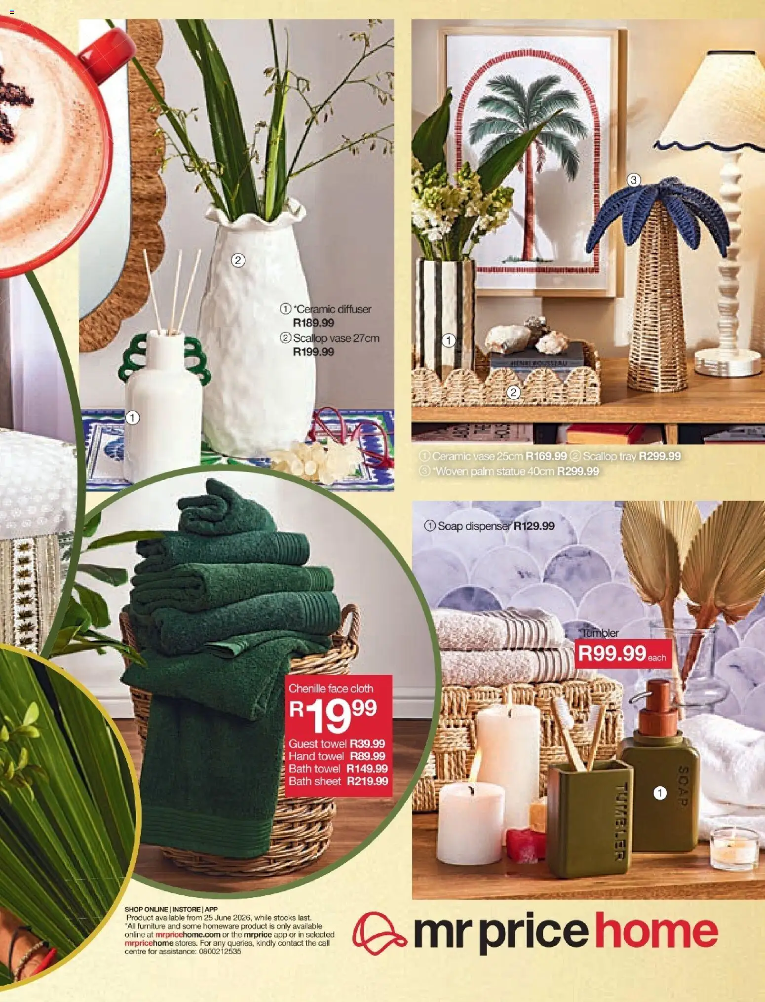 New MRP Home catalogue – valid from 25/06/2026 | Page: 13 | Products: Diffuser, Tray, Bath, Vase
