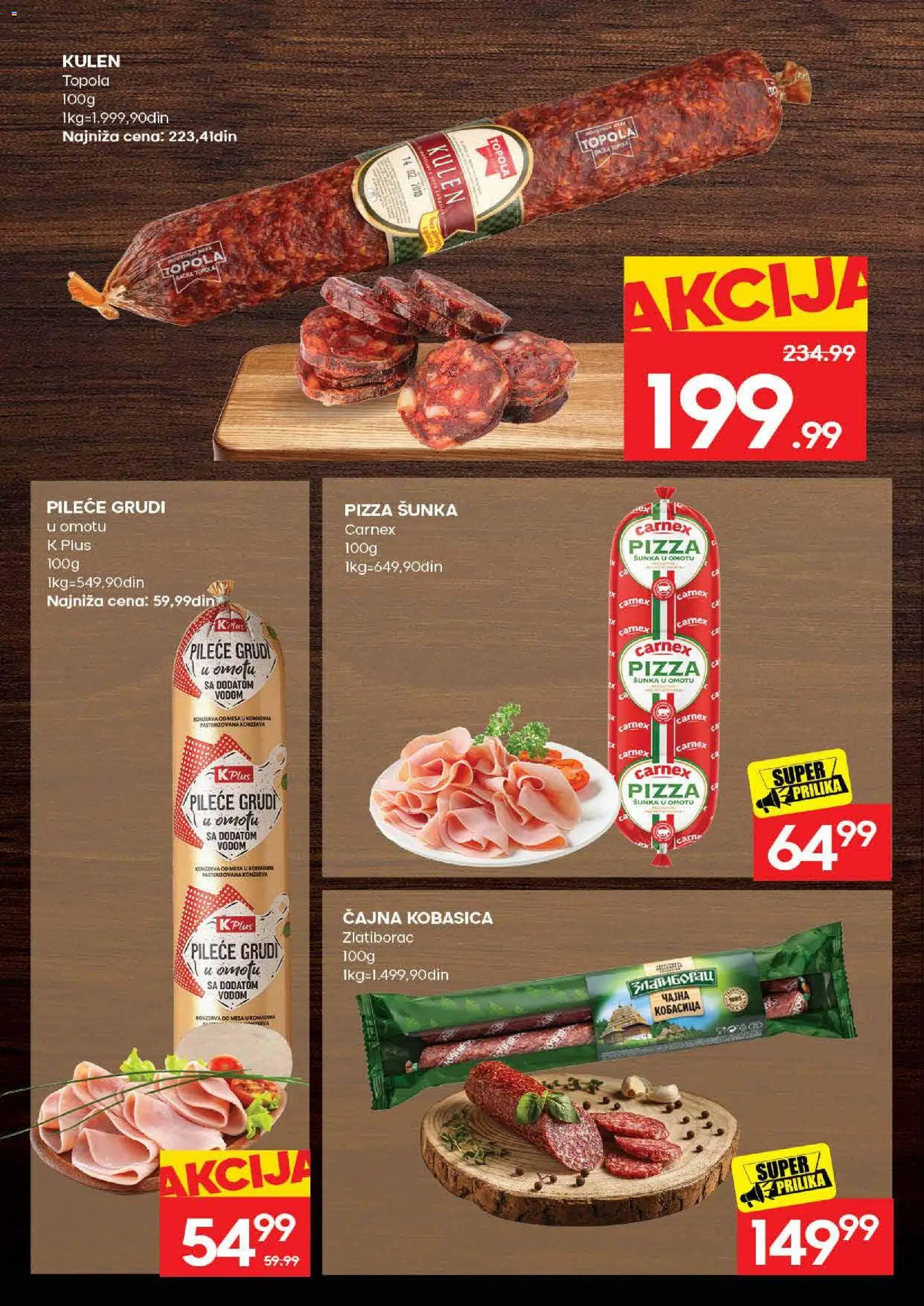 Idea katalog - važi od 04.06.2026 | Strana: 6 | Proizvode: Pileće grudi, Šunka, Pizza šunka, Kobasica