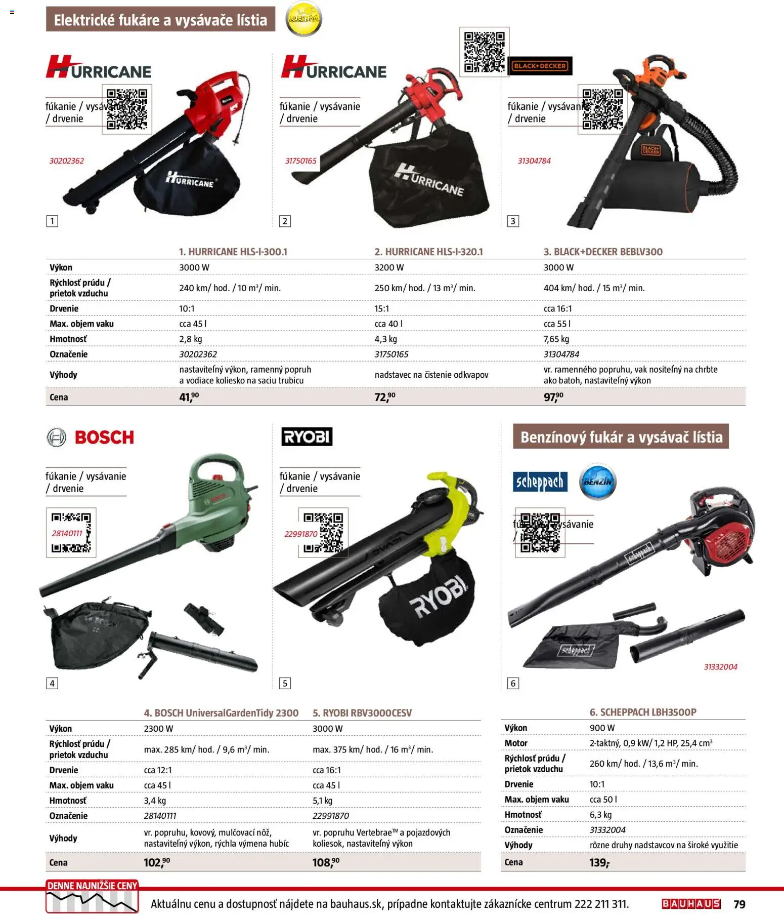 Nové Bauhaus akcie – leták je platný od 03.08.2026 | Strana: 79 | Produkty: Vysávače, Bosch, Vysávač, Ryobi