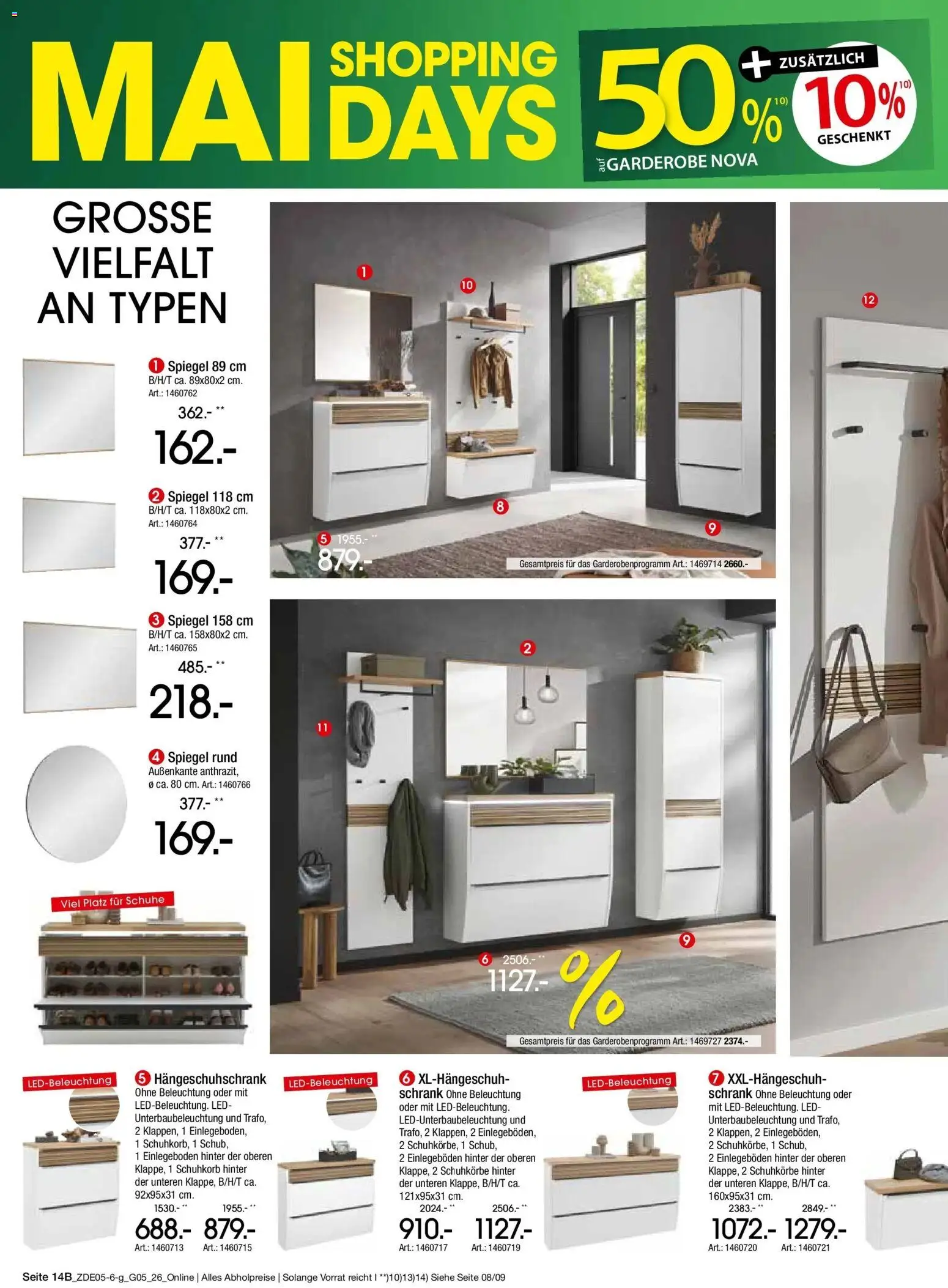 Zurbrüggen MaiDays Shopping – gültig ab 08.05.2026 | Seite: 30 | Produkte: Schrank, Spiegel
