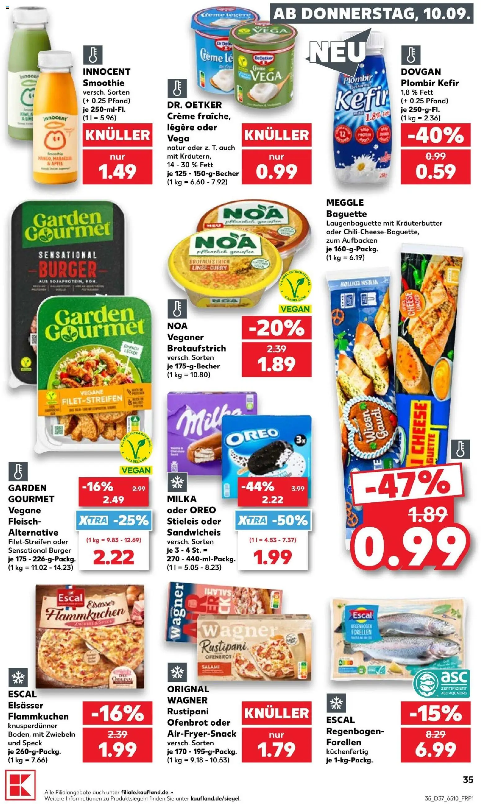 Kaufland Prospekt Köln – gültig ab 10.09.2026 | Seite: 35 | Produkte: Kefir, Äpfel, Milka, Creme