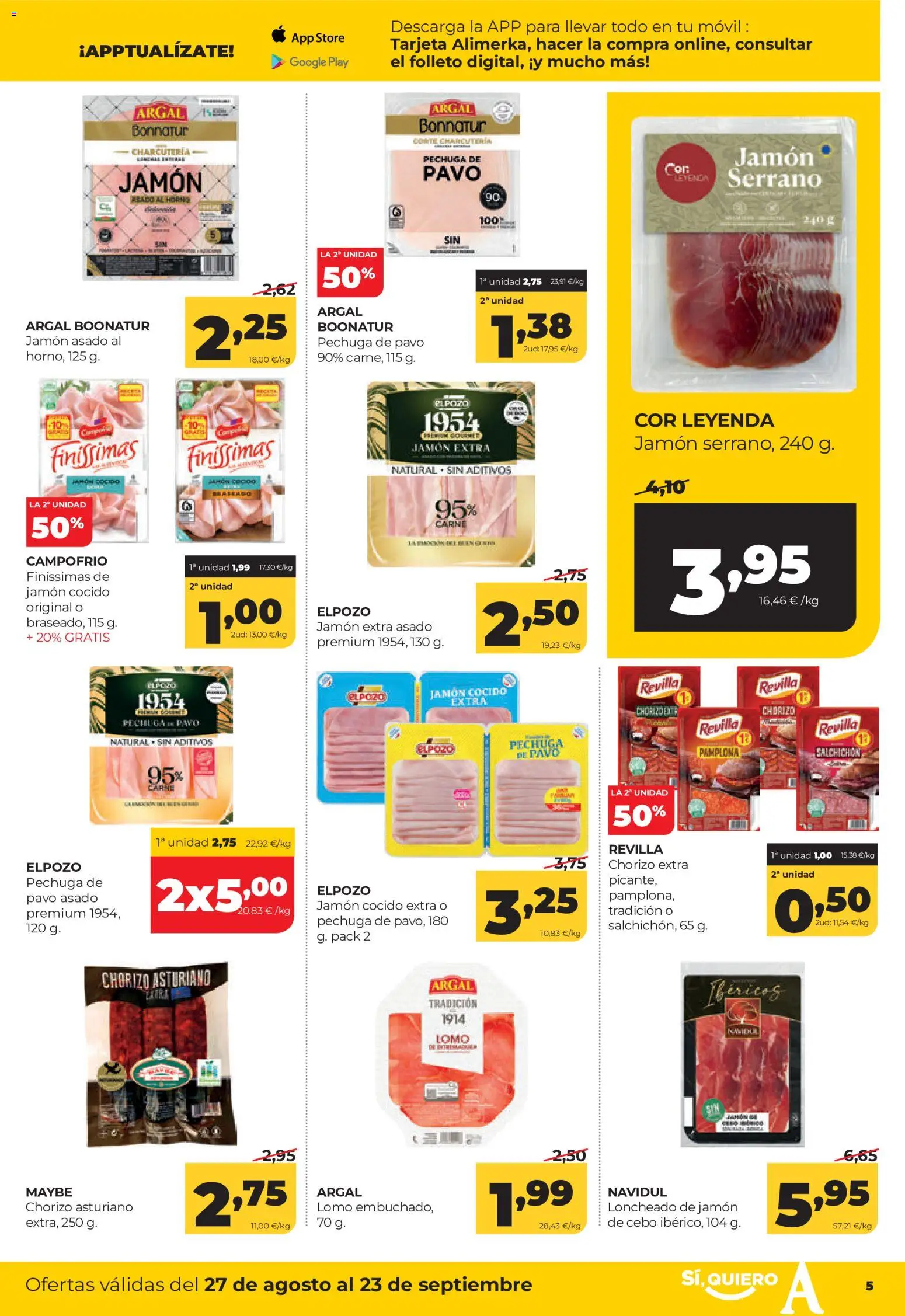 Alimerka folleto Castilla y León │ válido desde el 27/08/2026 | Página: 5 | Productos: Jamón cocido, Móvil, Horno, Loncheado