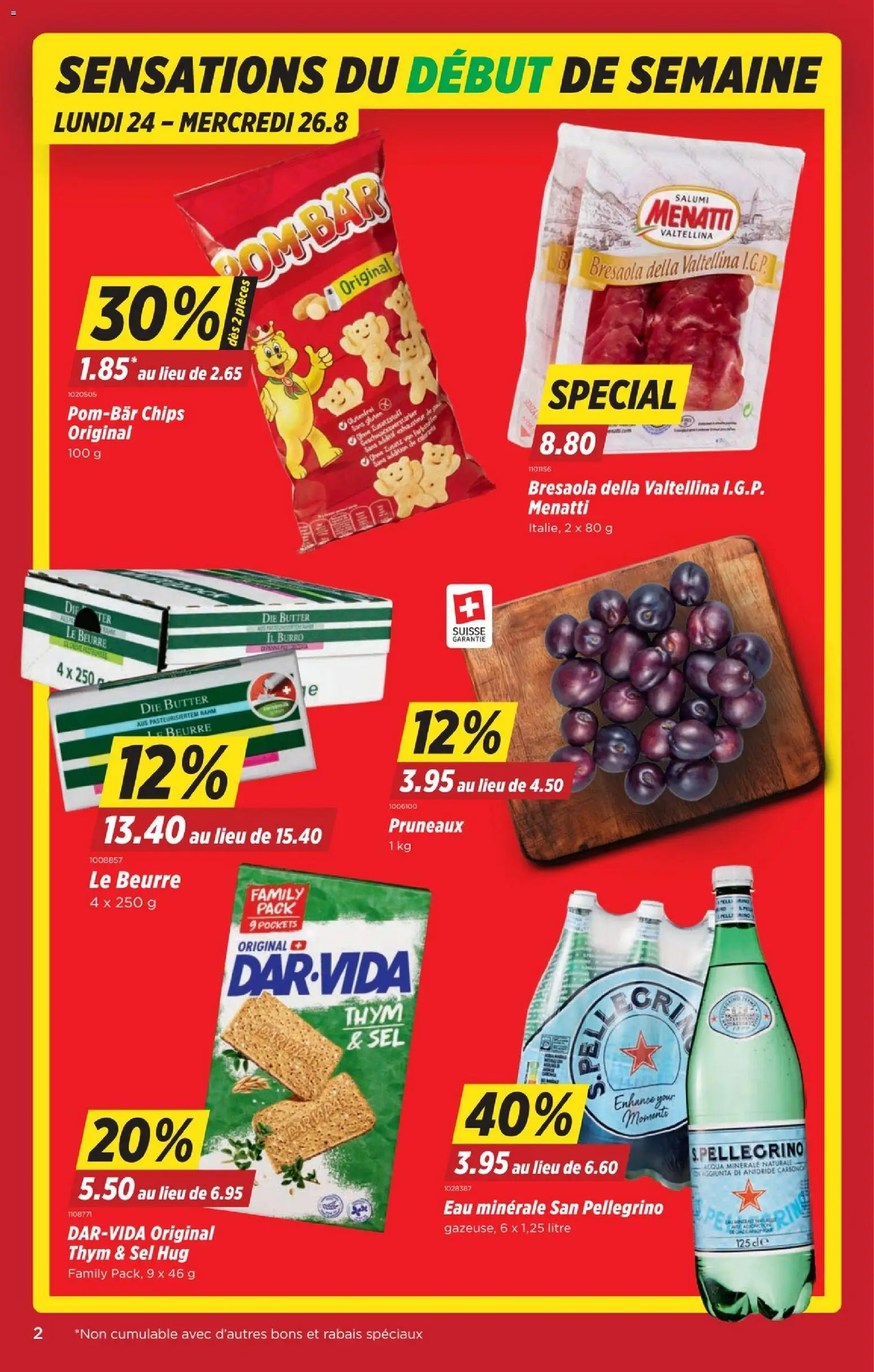 Denner aktionen FR – gültig ab 20.08.2026 | Seite: 2 | Produkte: Butter, Chips