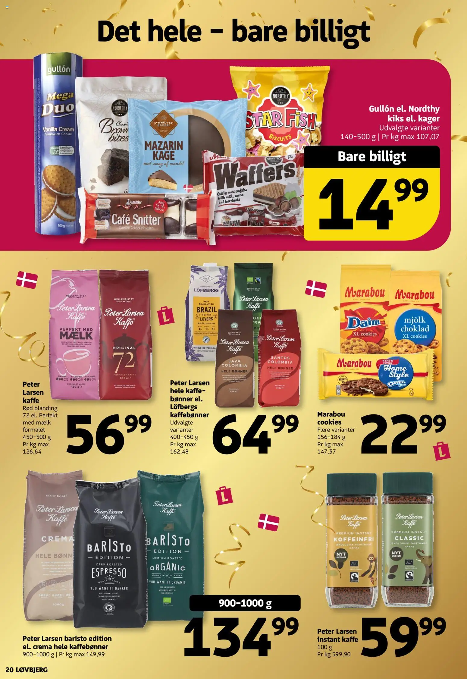 Løvbjerg tilbudsavis – gyldig fra 07/08/2026 | Side: 20 | Produkter: Mælk, Cookies, Bønner, Kager