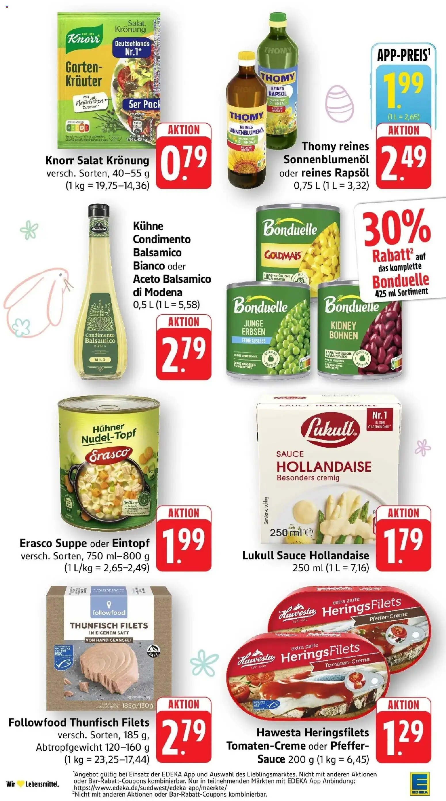 Edeka prospekt Bitburg	 – gültig ab 23.03.2026 | Seite: 31 | Produkte: Sonnenblumenol, Pfeffer, Saft, Erasco