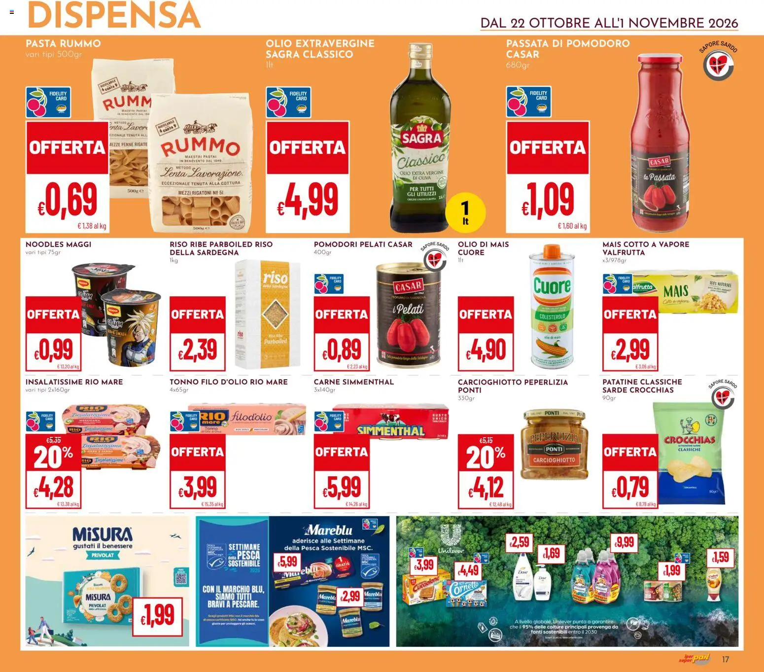 Volantino Pan del 22/10/2026 | Pagina: 17 | Prodotti: Patatine, Pomodori, Pesca, Penne
