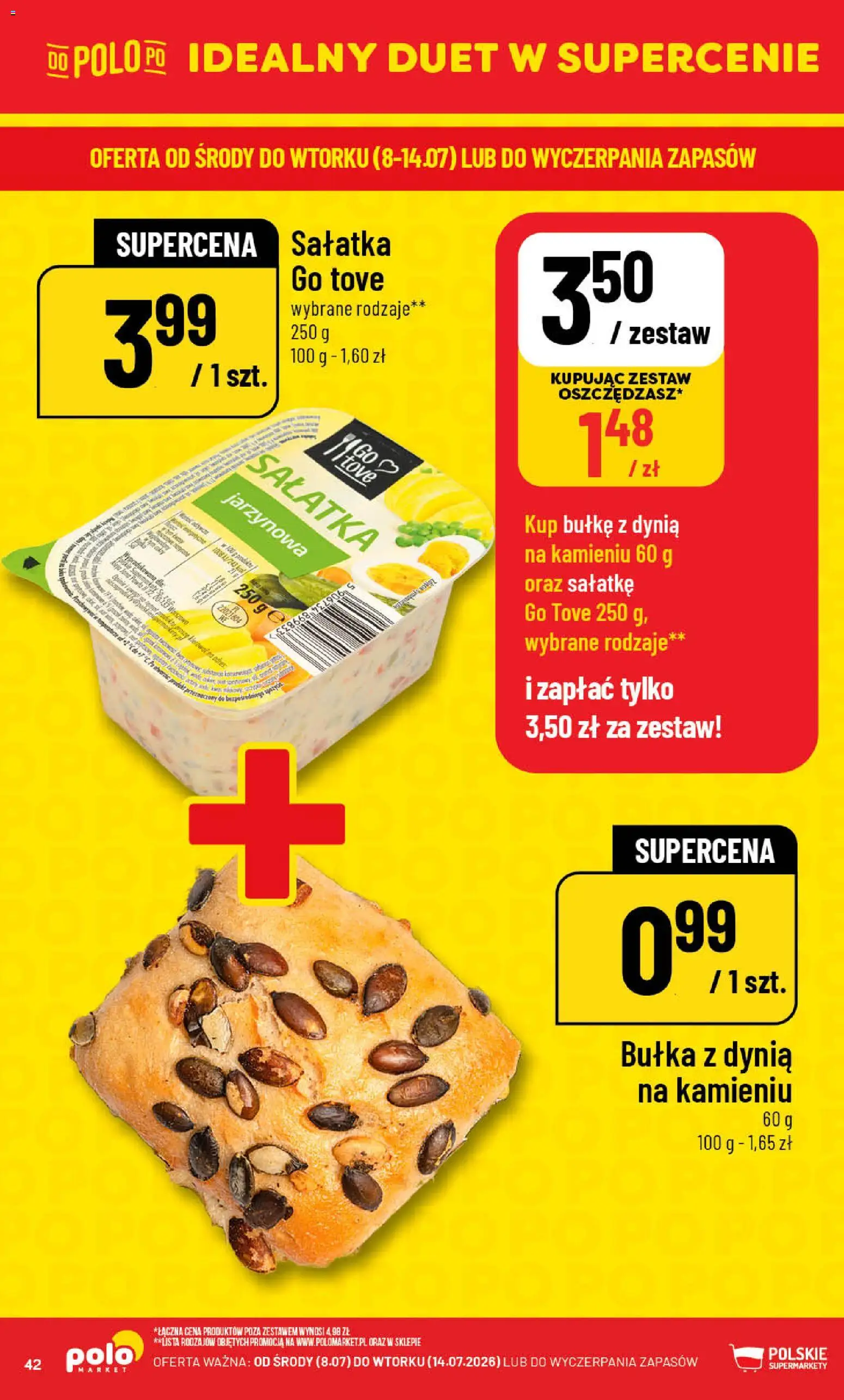 POLOmarket gazetka od 08.07.2026 | Strona: 42 | Produkty: Dynia, Bułka, Sałatka