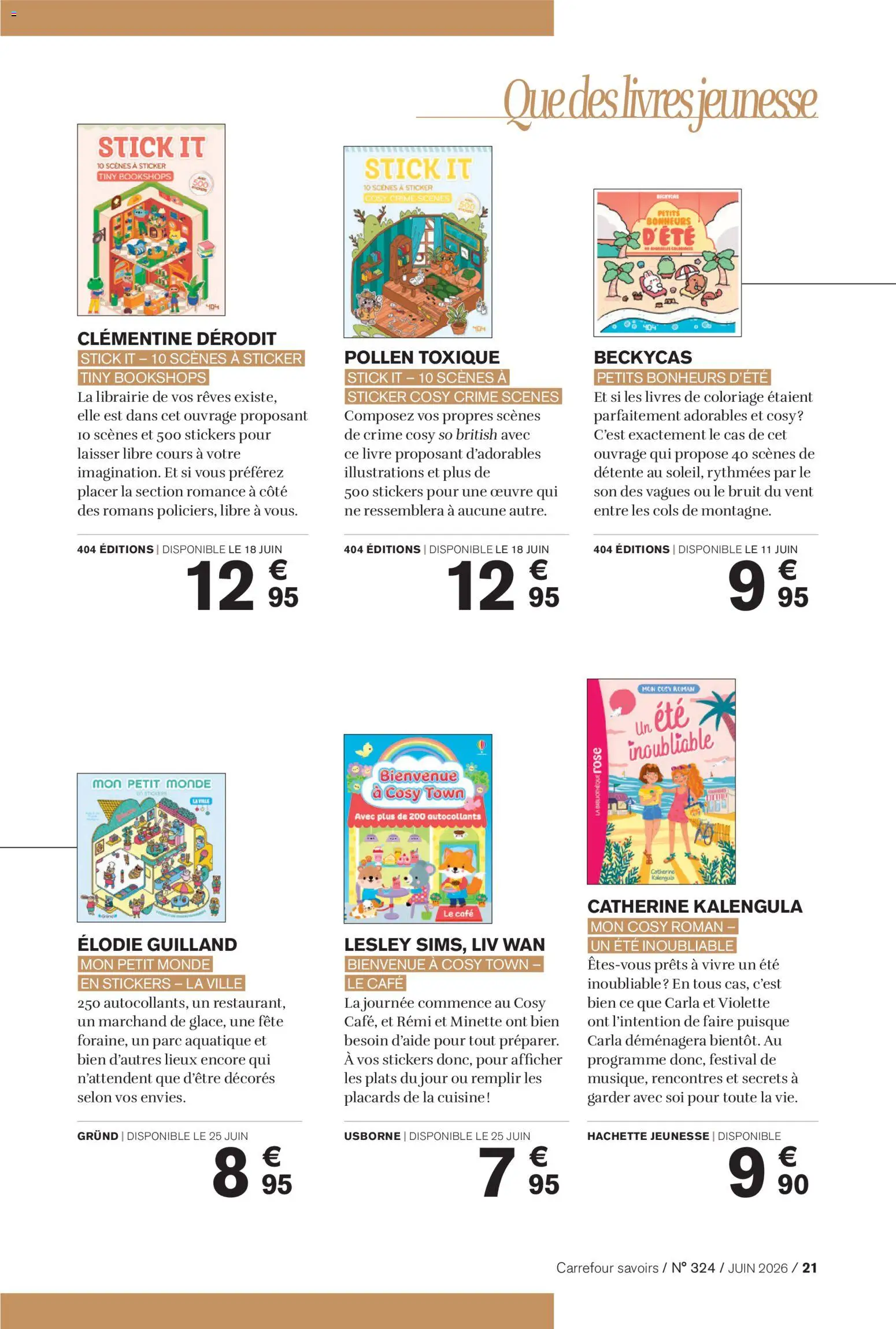 {H1} | Page: 21 | Produits: Autocollants, Clémentine, Café, Livre