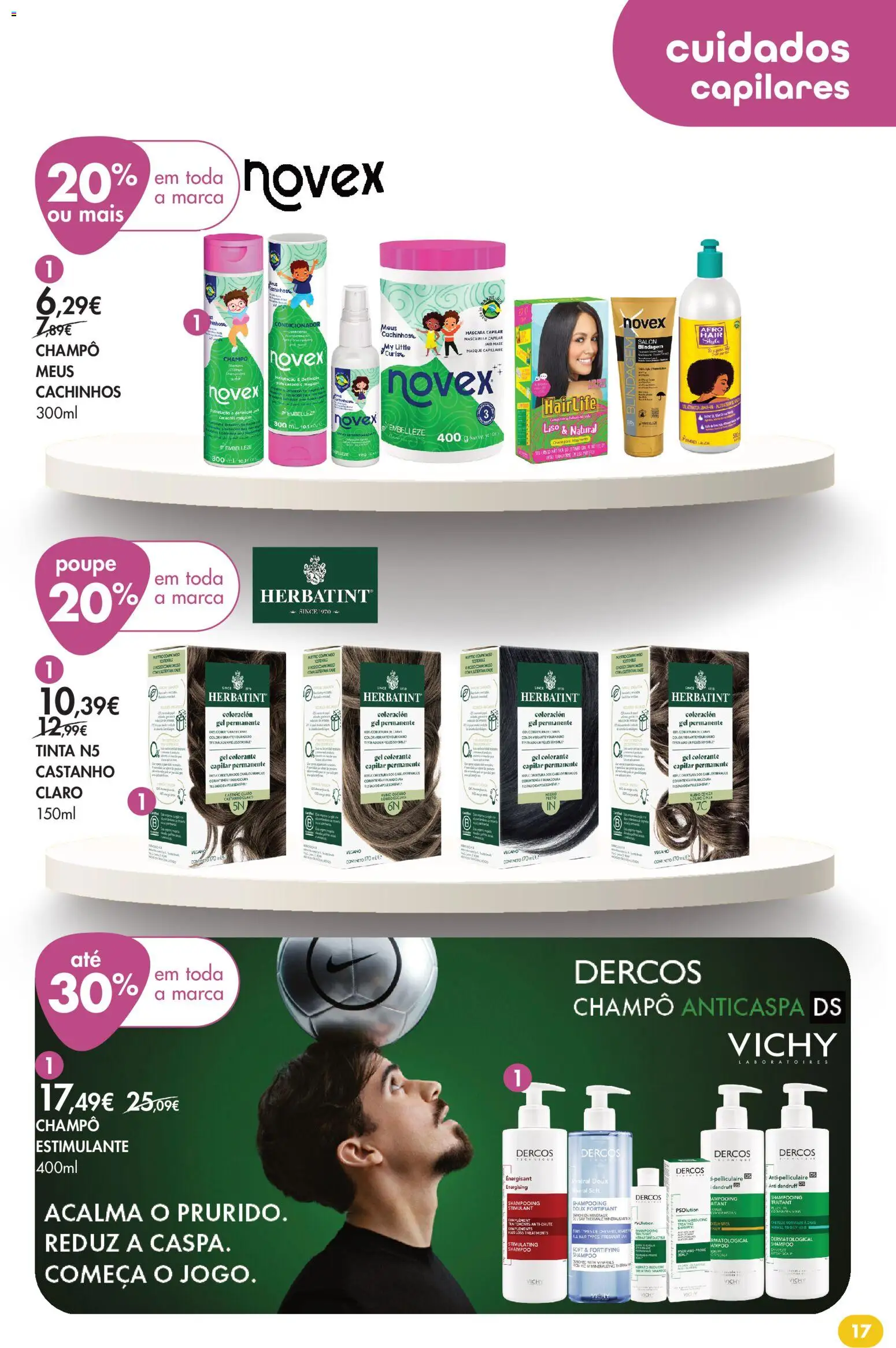 Pingo Doce folheto Bem Estar Verão 2 Lojas │ válido de 14/07/2026 | Página: 17 | Produtos: Máscara capilar, Champô anticaspa, Tinta, Condicionador