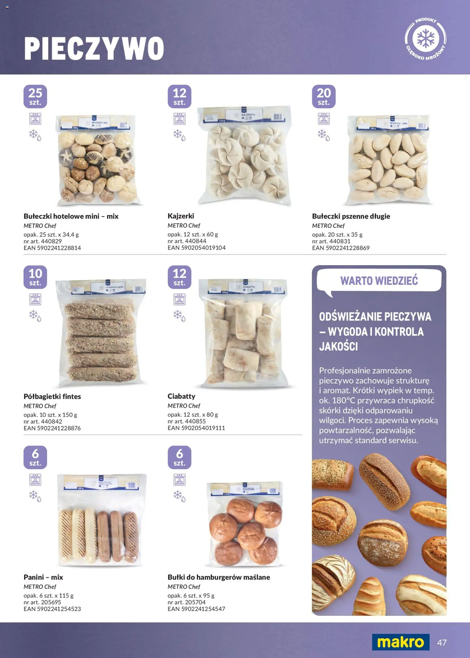 Makro gazetka - Mrożonki od 01.05.2026 | Strona: 47 | Produkty: Pieczywo, Panini, Ciabatta