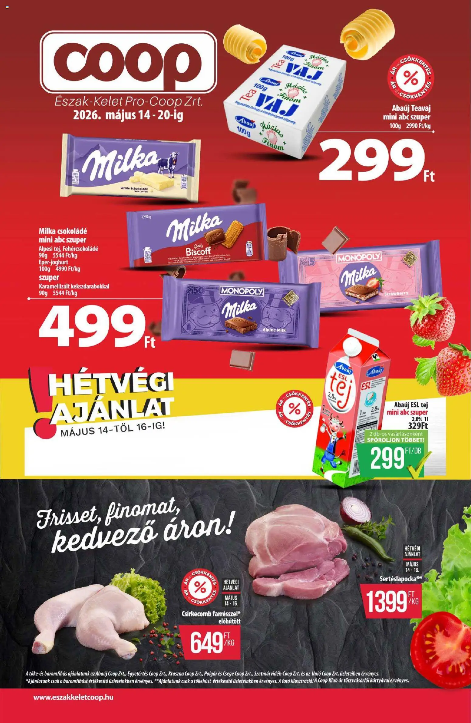 COOP akciós ujság - amely érvényes a következő dátumtól: 14.05.2026 | Oldal: 1