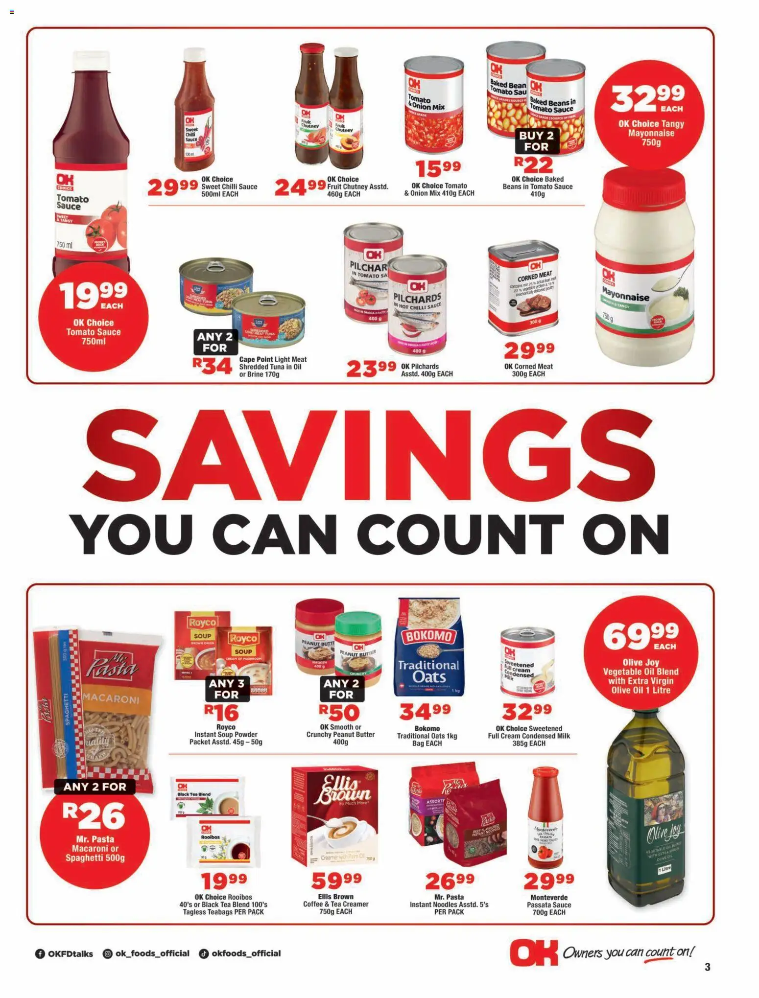 New OK Foods catalogue – valid from 12/08/2026 | Page: 3 | Products: Bag, Powder, Tea, Sauce