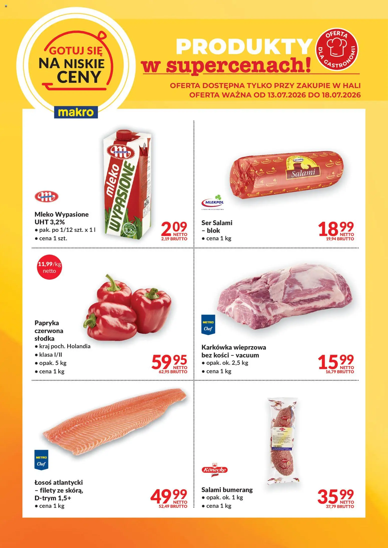 Makro gazetka - Gotuj się na niskie ceny od 07.07.2026 | Strona: 2 | Produkty: Borówki, Szynka konserwowa, Pstrąg łososiowy, Ser