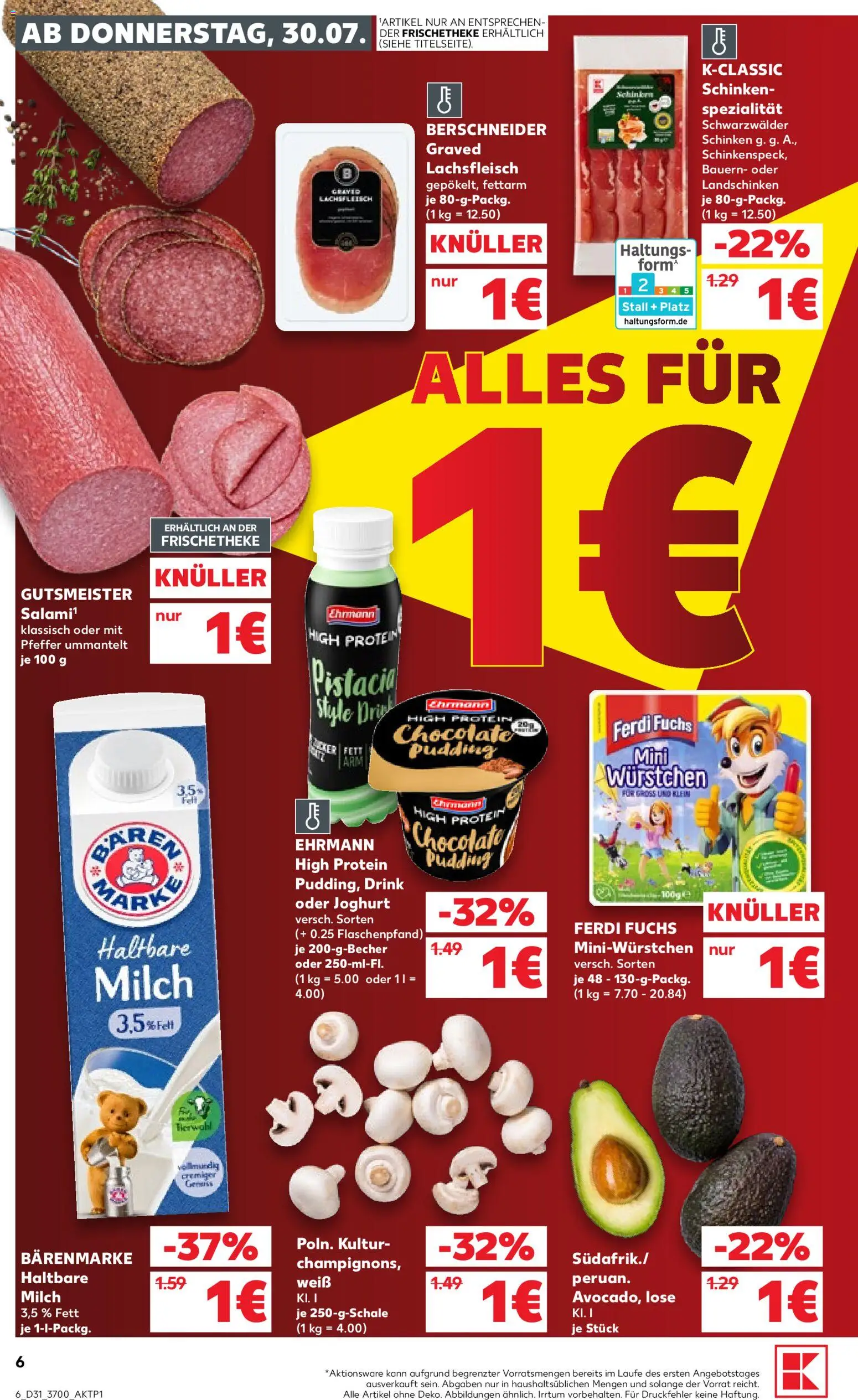 Kaufland Prospekt Rostock – gültig ab 30.07.2026 | Seite: 6 | Produkte: High protein pudding, Joghurt, Pudding, Pfeffer