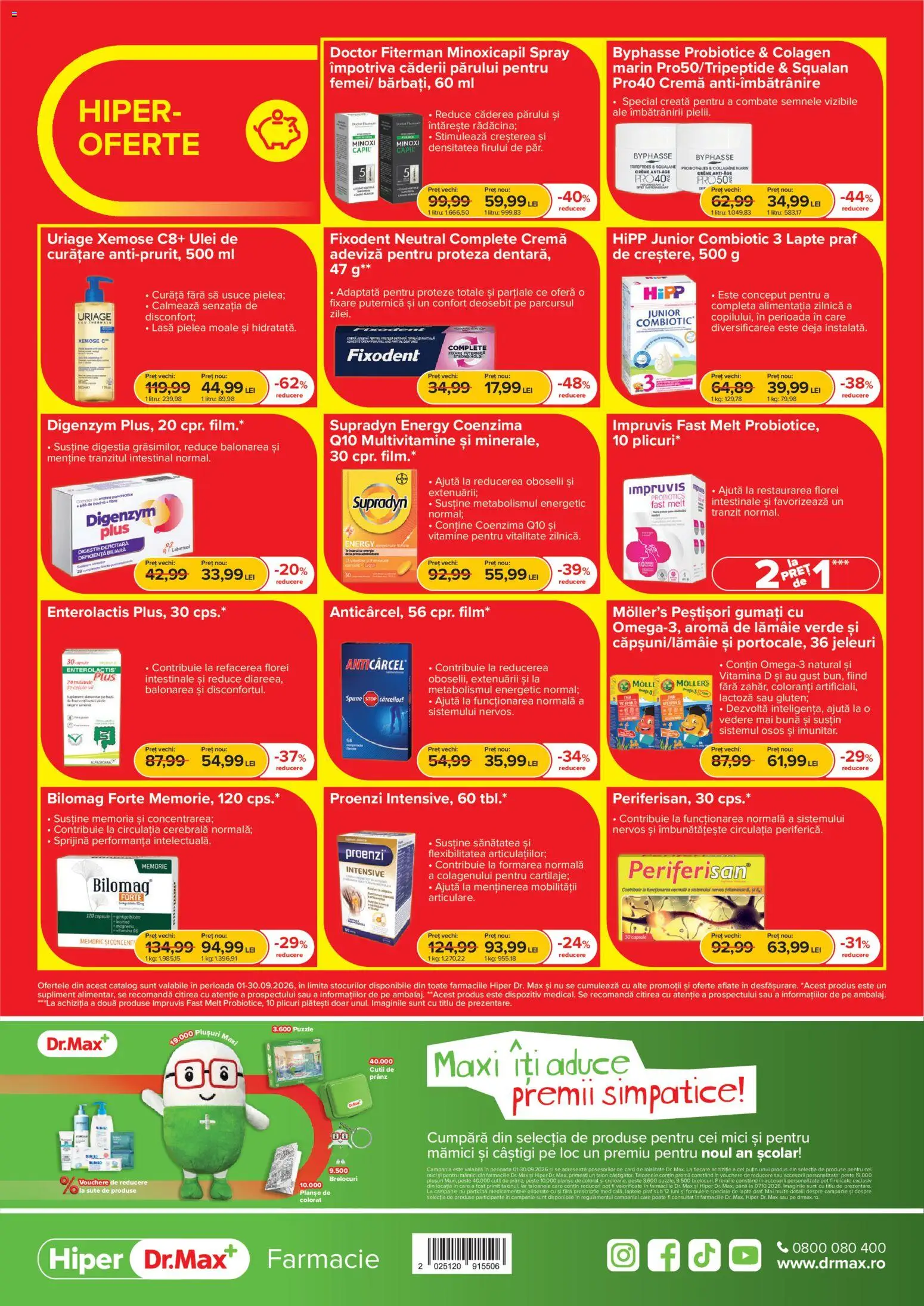 Noul catalog Dr.Max – valabil de la 01.09.2026 | Pagină: 8 | Produse: Memorie, Mici, Pește, Lămâie