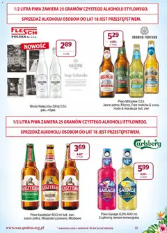 Pogląd oferty "Społem gazetka" - ważna od 01.07.2026 | Strona: 19 | Produkty: Miód, Piwo, Woda