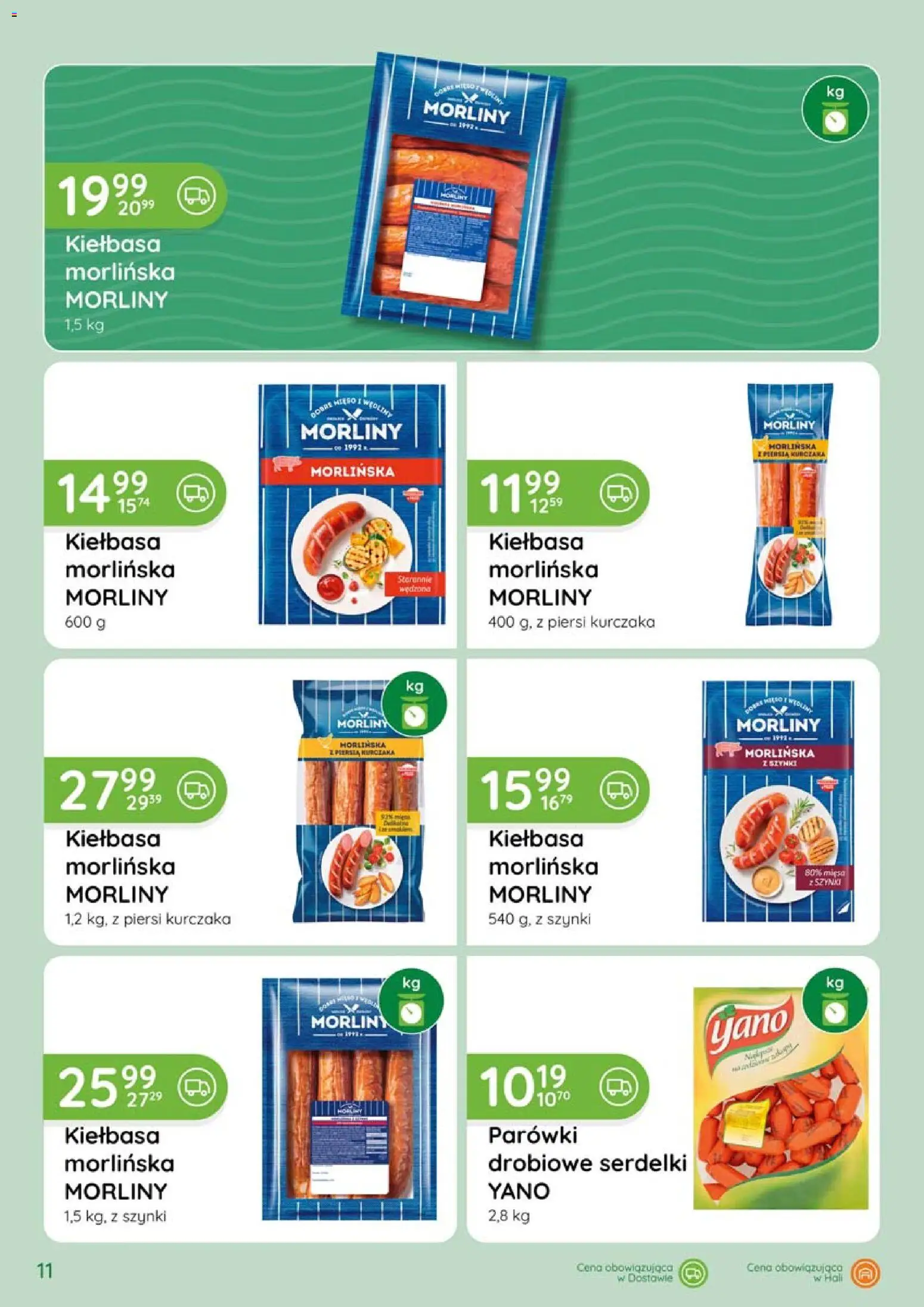 Eurocash gazetka - Katalog Wędlin od 07.05.2026 | Strona: 11 | Produkty: Kiełbasa, Piersi, Parówki, Wędliny