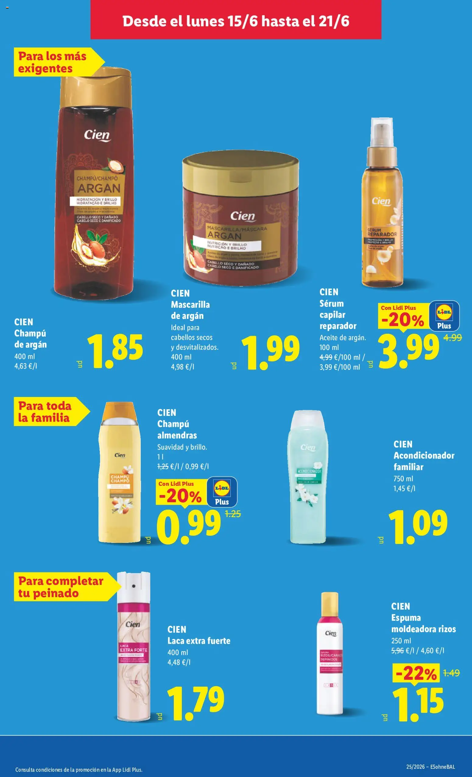 Lidl folleto Baleares │ válido desde el 15.06.2026 | Página: 35 | Productos: Acondicionador, Mousse, Sérum, Aceite