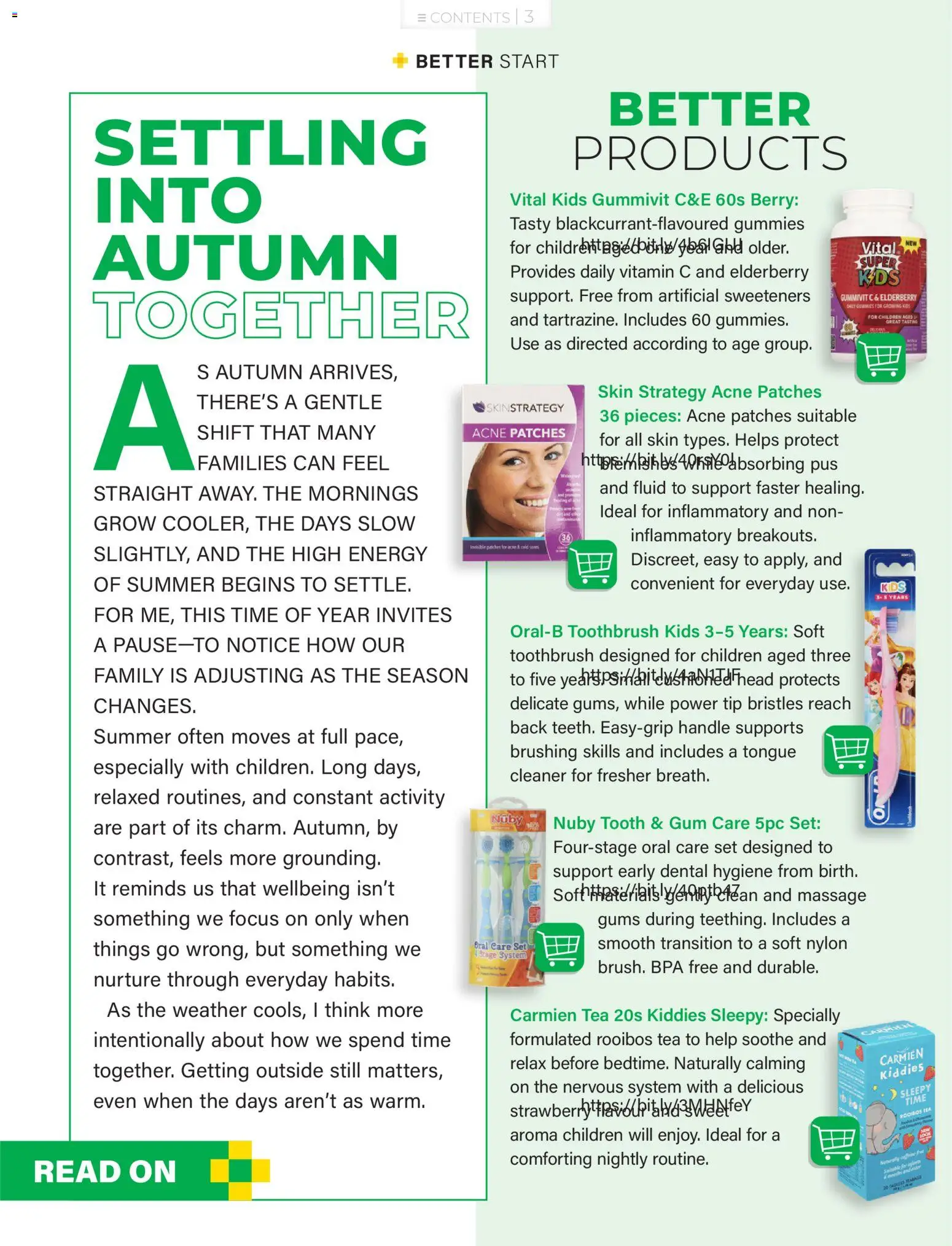 New Baby City catalogue – valid from 01.03.2026 | Page: 3 | Products: Tea, Toothbrush