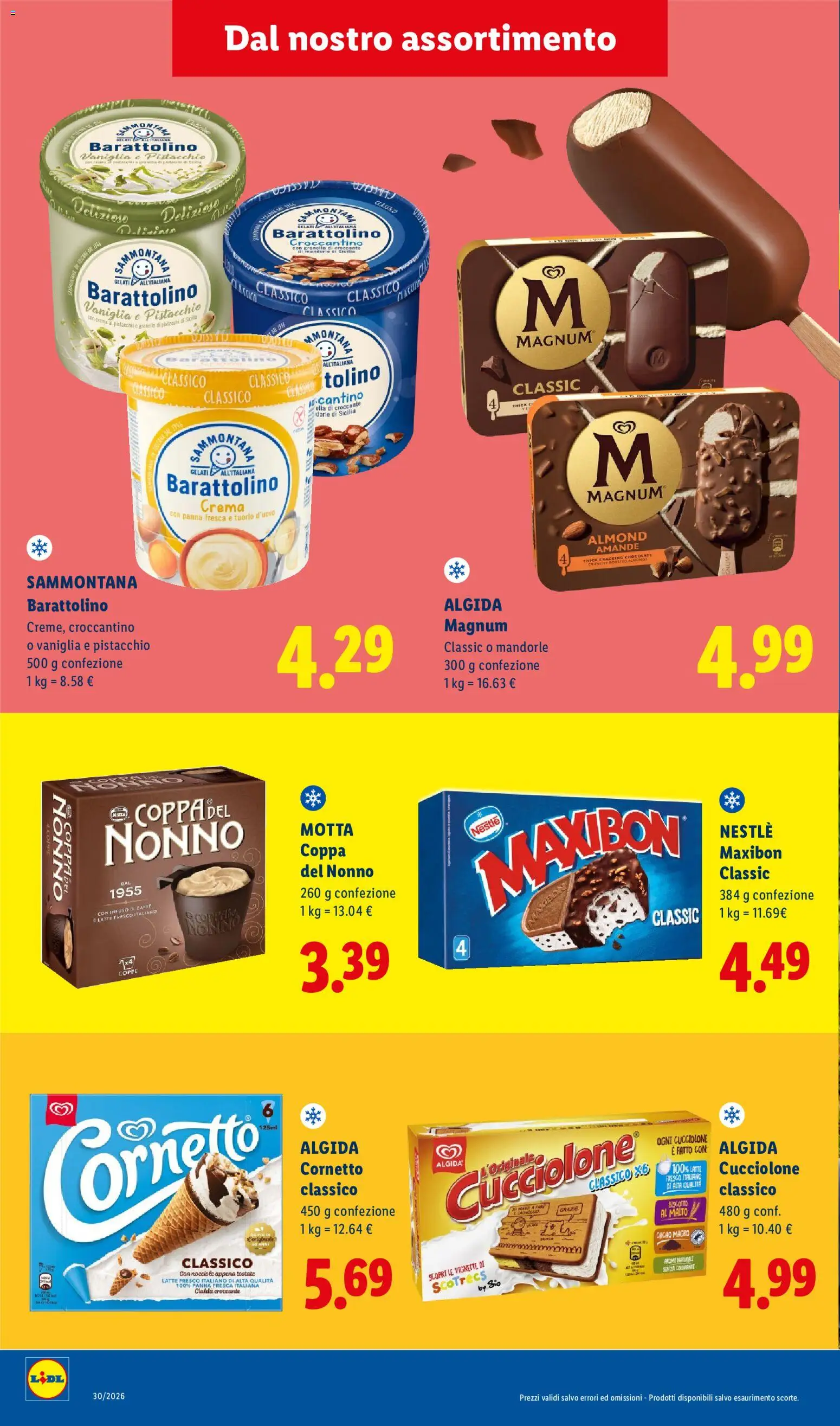 Volantino Lidl del 10/08/2026 | Pagina: 14 | Prodotti: Pistacchio, Magnum, Nocciole, Cialde