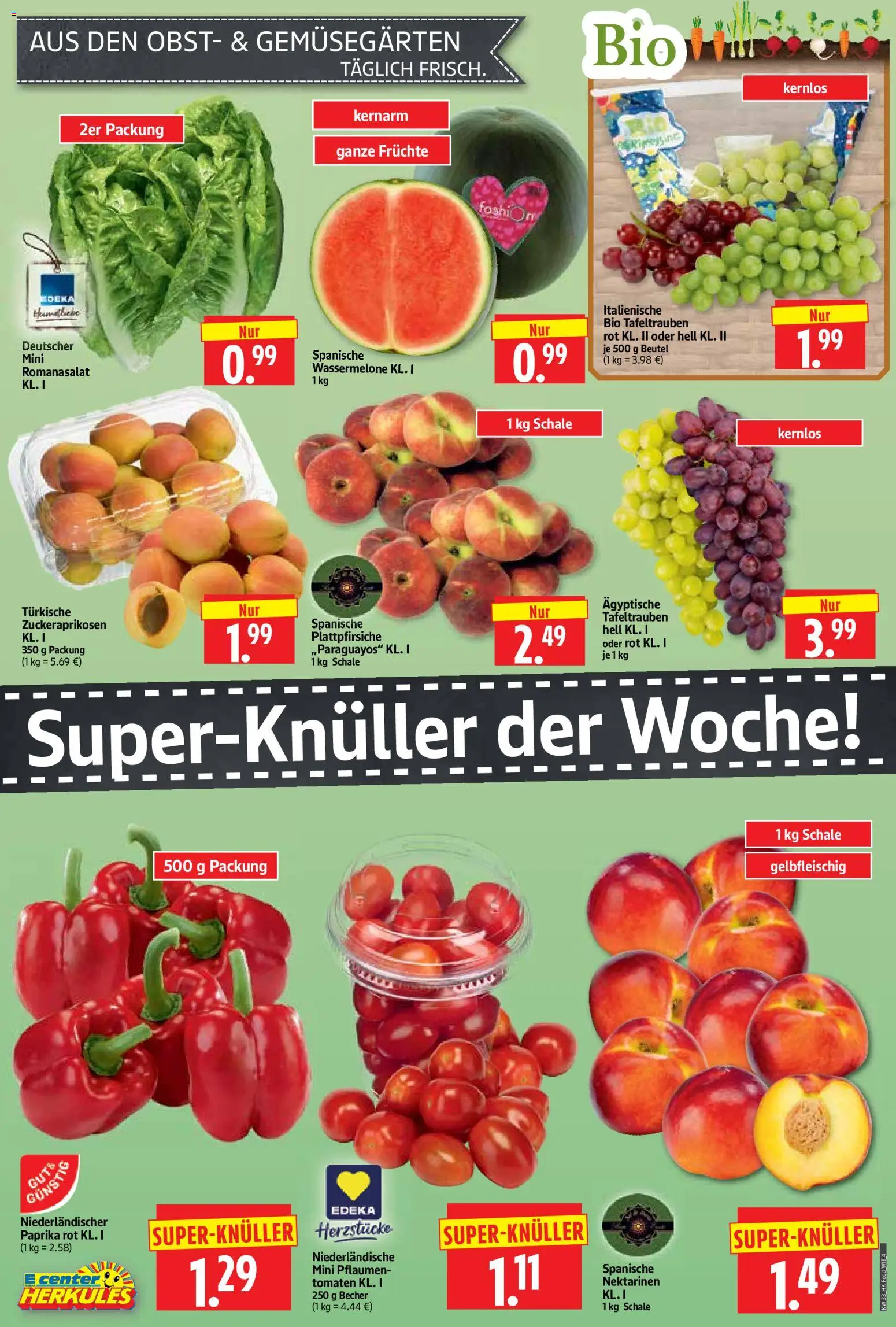 HERKULES Prospekt – gültig ab 10.08.2026 | Seite: 4 | Produkte: Pflaumen, Nektarinen, Paprika rot, Tomaten