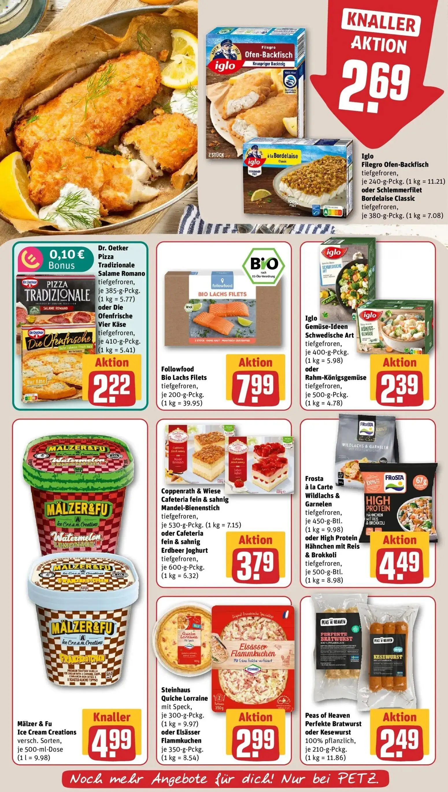 REWE Prospekt ab 17.08.2026 zum Blättern » Angebote | Seite: 16 | Produkte: Ofenfrische, Lachs, Gemüse, Pizza
