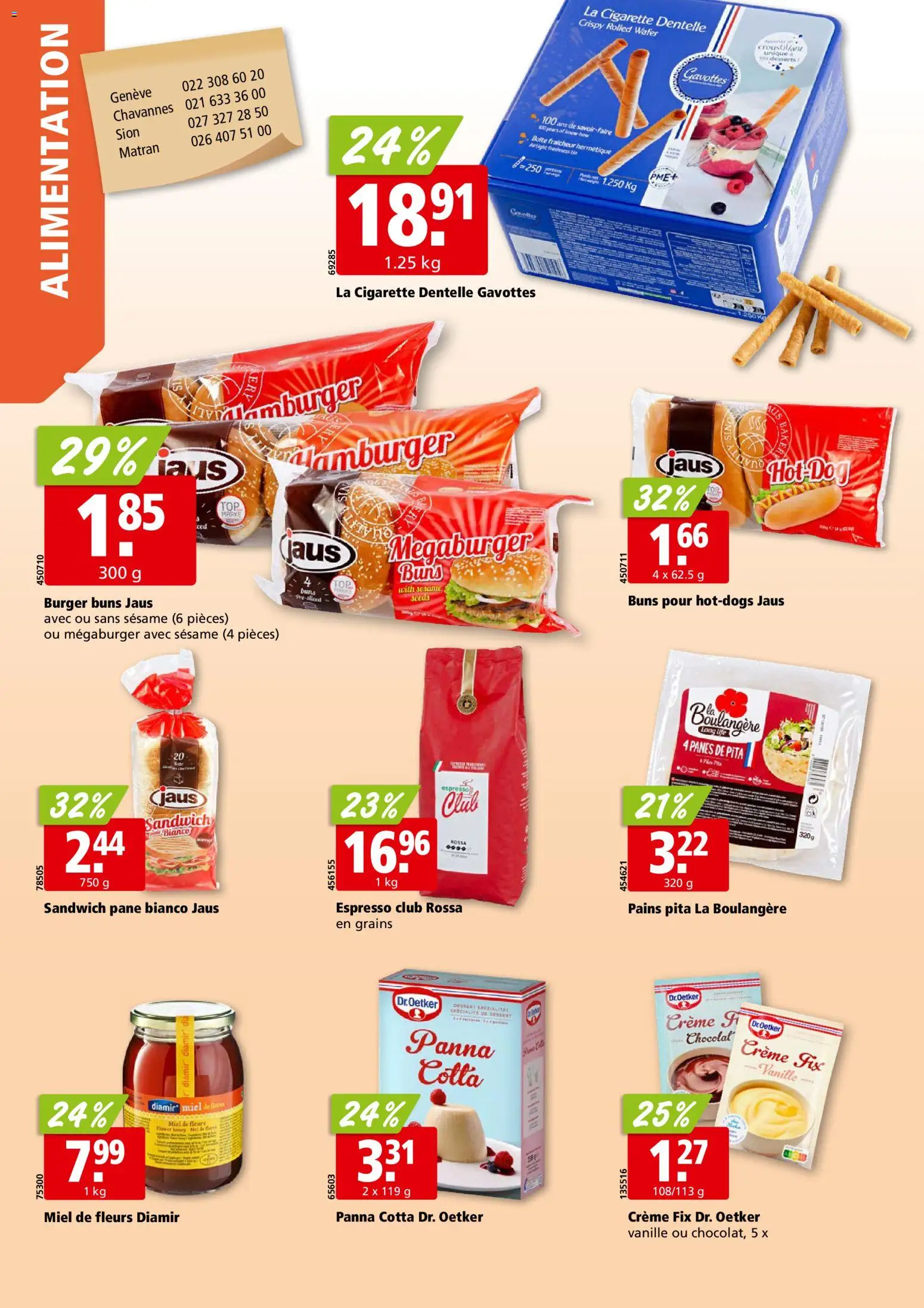 Aligro aktionen Chavannes, Matran, Genève, Sion – gültig ab 03.08.2026 | Seite: 18 | Produkte: Pane, Burger, Creme
