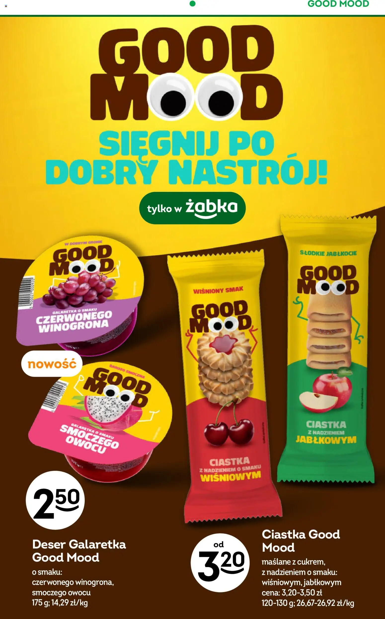 Żabka gazetka od 10.08.2026 | Strona: 15 | Produkty: Winogrona, Galaretka, Deser, Ciastka