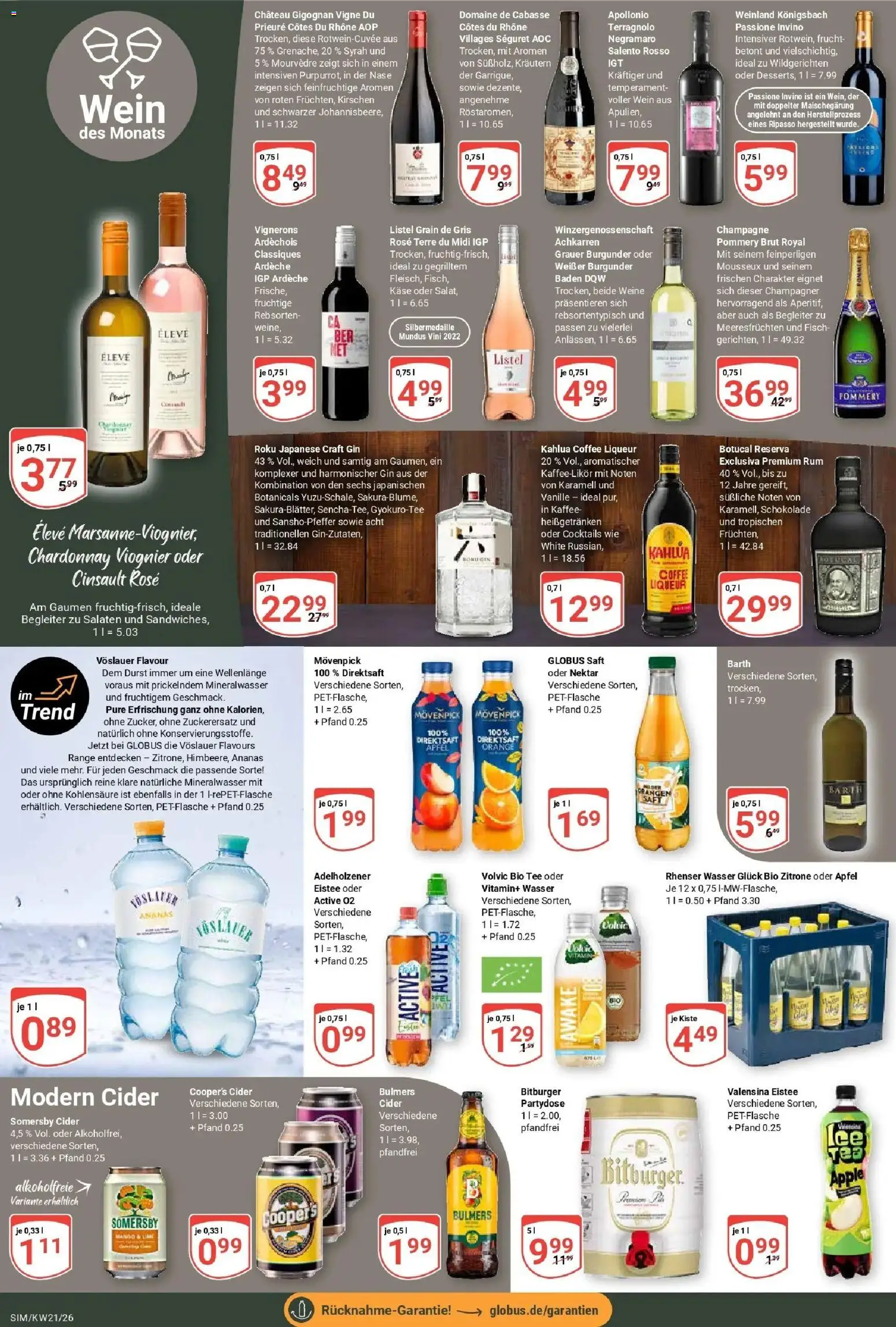 Globus Prospekt Simmern – gültig ab 17.05.2026 | Seite: 15 | Produkte: Schokolade, Ananas, Fisch, Saft