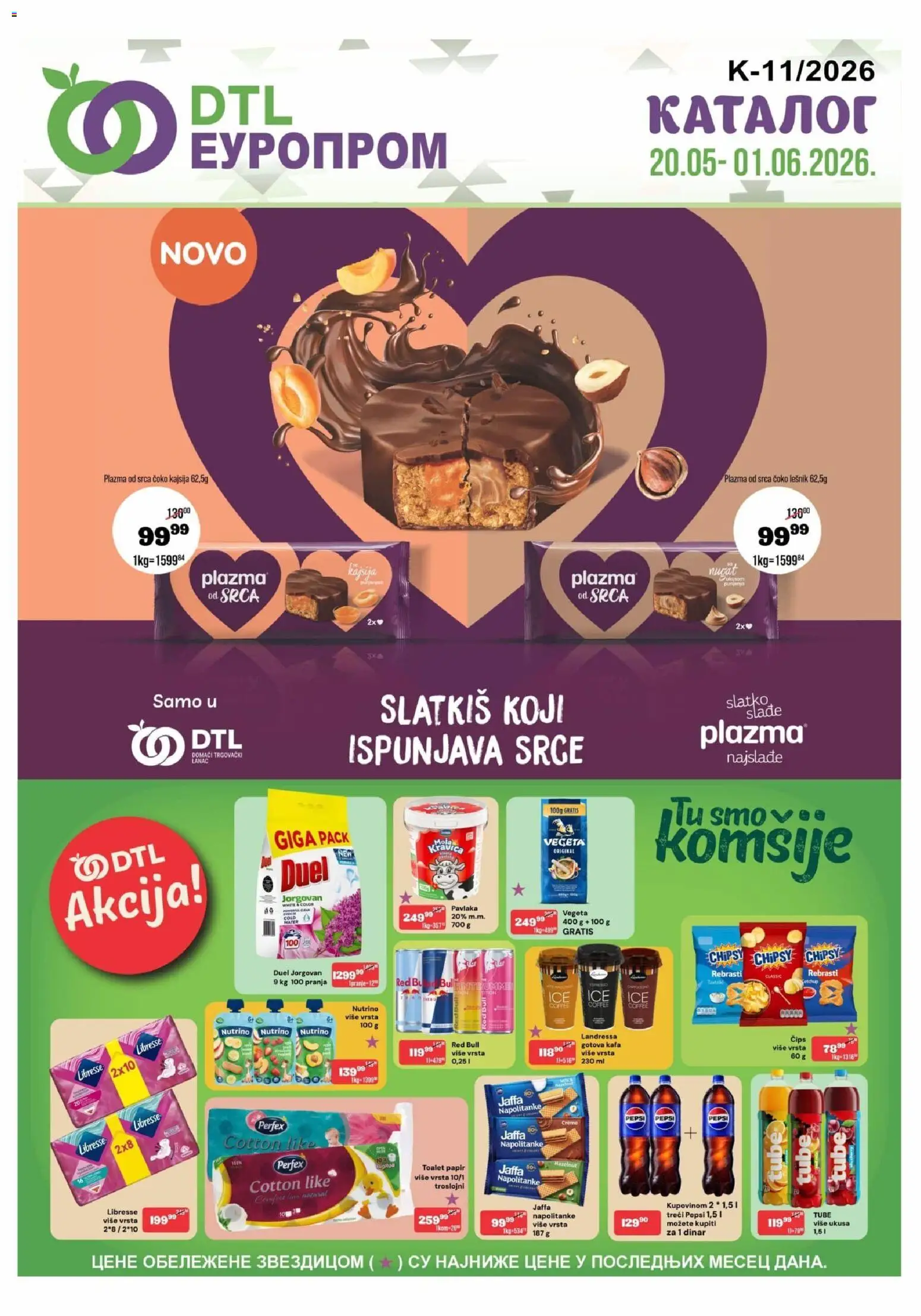 Europrom katalog - važi od 20.05.2026 | Strana: 1 | Proizvode: Toalet papir, Lešnik, Kajsija, Pepsi