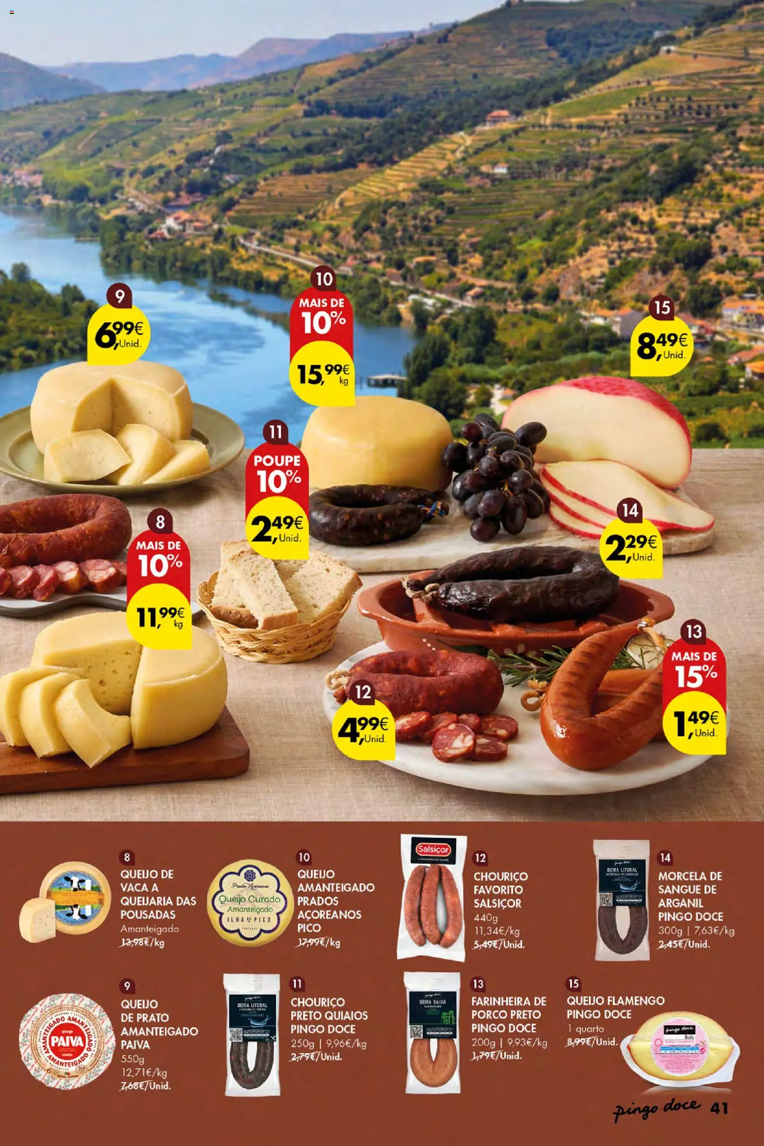 Pingo Doce Vinhos e Sabores de Portugal Açores │ válido de 17/09/2026 | Página: 41 | Produtos: Bolo, Queijo, Chouriço, Queijo curado