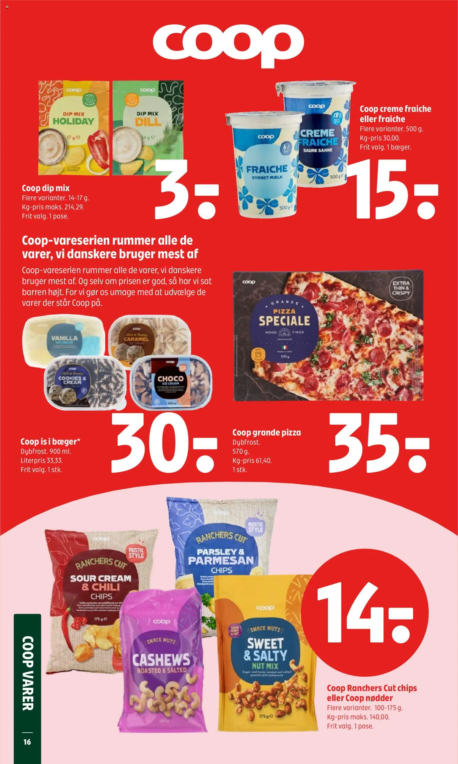 Coop 365 tilbudsavis – gyldig fra 11.06.2026 | Side: 18 | Produkter: Creme, Pizza, Cookies, Parmesan