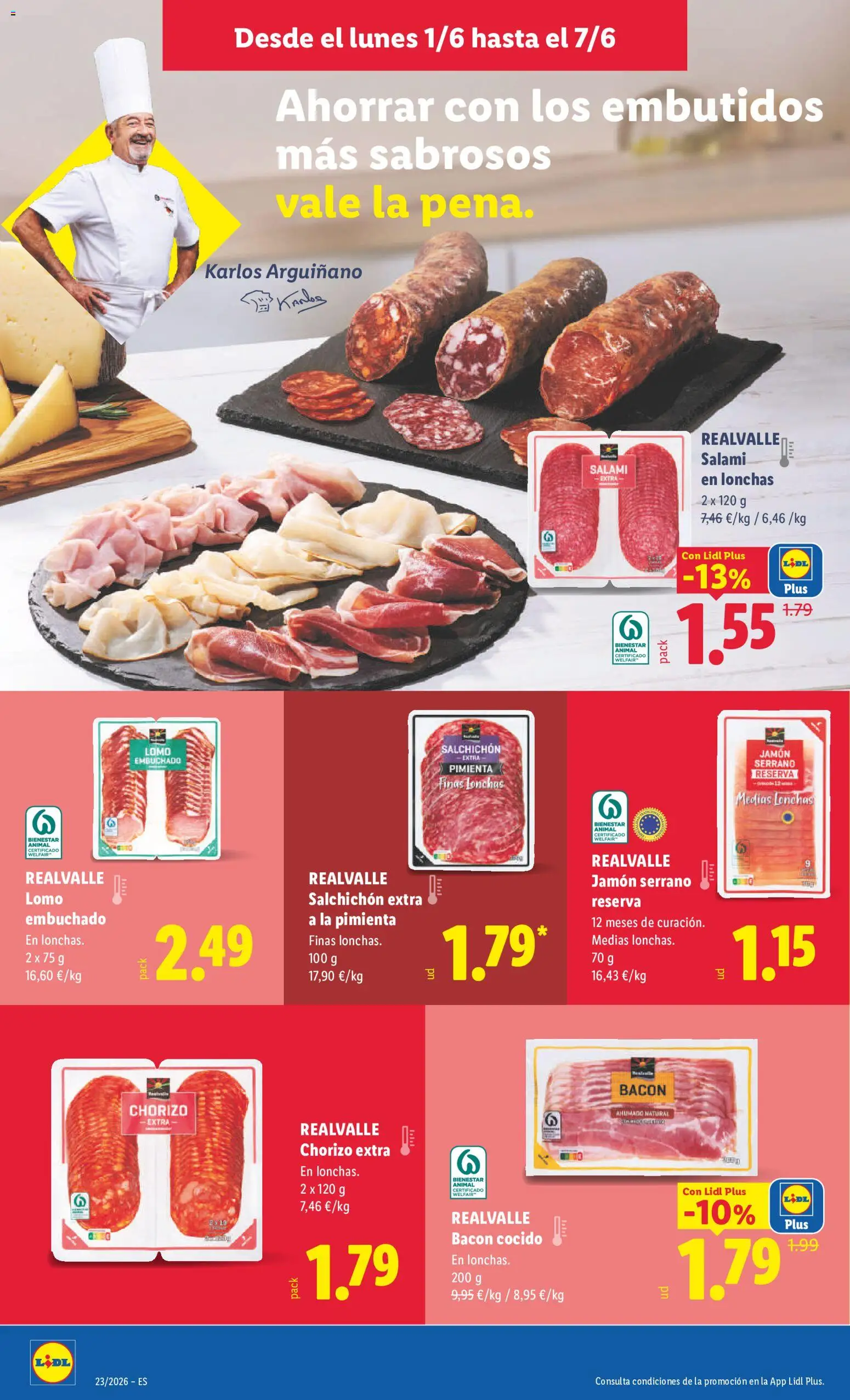 Lidl folleto Illes Balears │ válido desde el 01.06.2026 | Página: 12 | Productos: Jamón serrano, Jamón, Νυχτικό, Salami