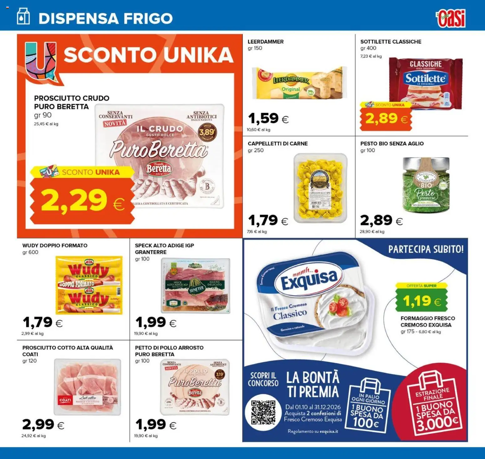 Volantino Oasi del 22/10/2026 | Pagina: 15 | Prodotti: Prosciutto Cotto, Formaggio, Prosciutto, Carne