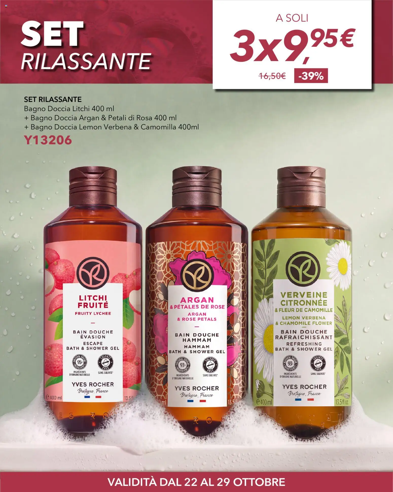 Volantino Yves Rocher del 22/10/2026 | Pagina: 3 | Prodotti: Bagno, Doccia