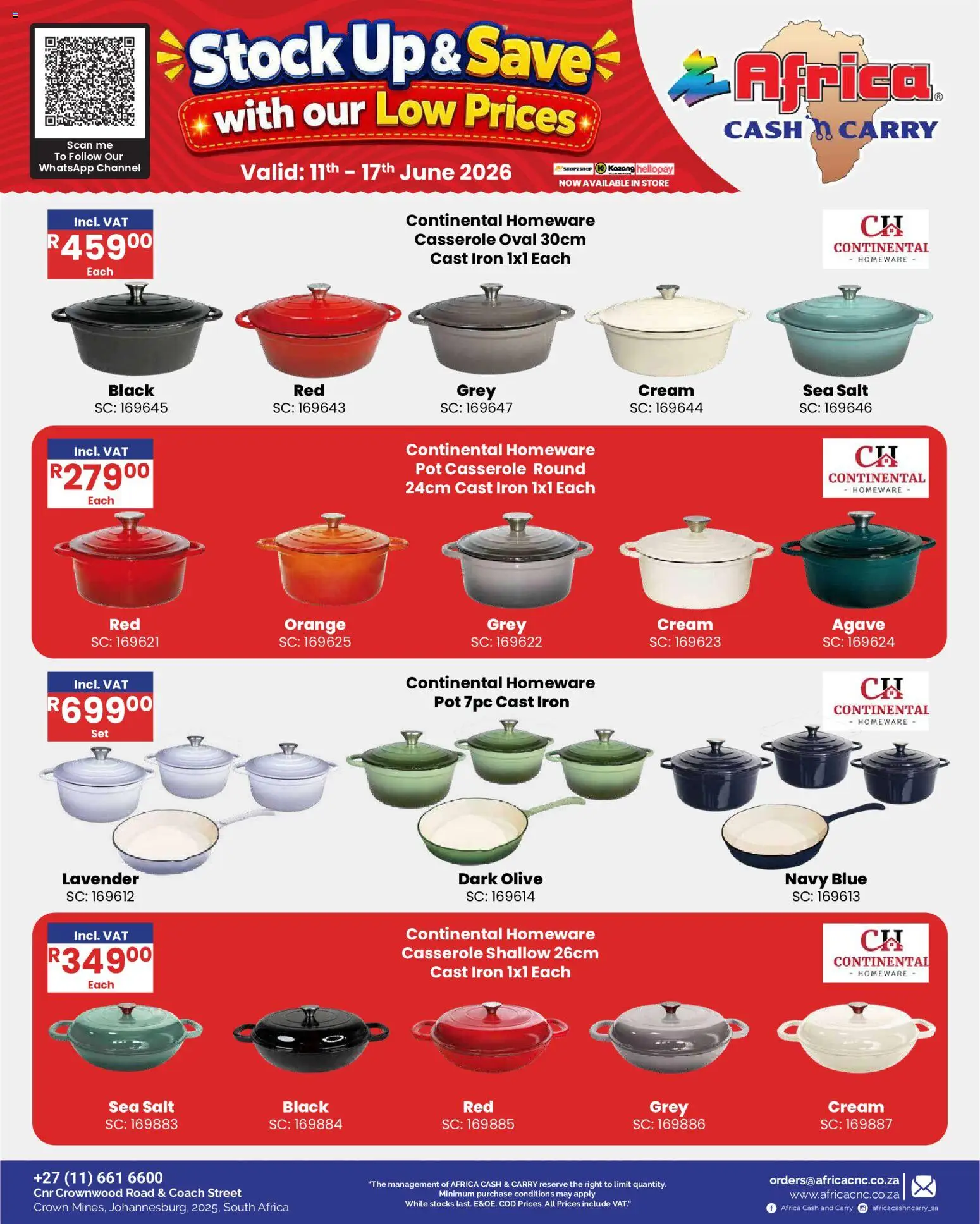 New Africa Cash & Carry catalogue – valid from 11.06.2026 | Page: 43 | Products: Iron, Alicate de unhas, Stock, Salt