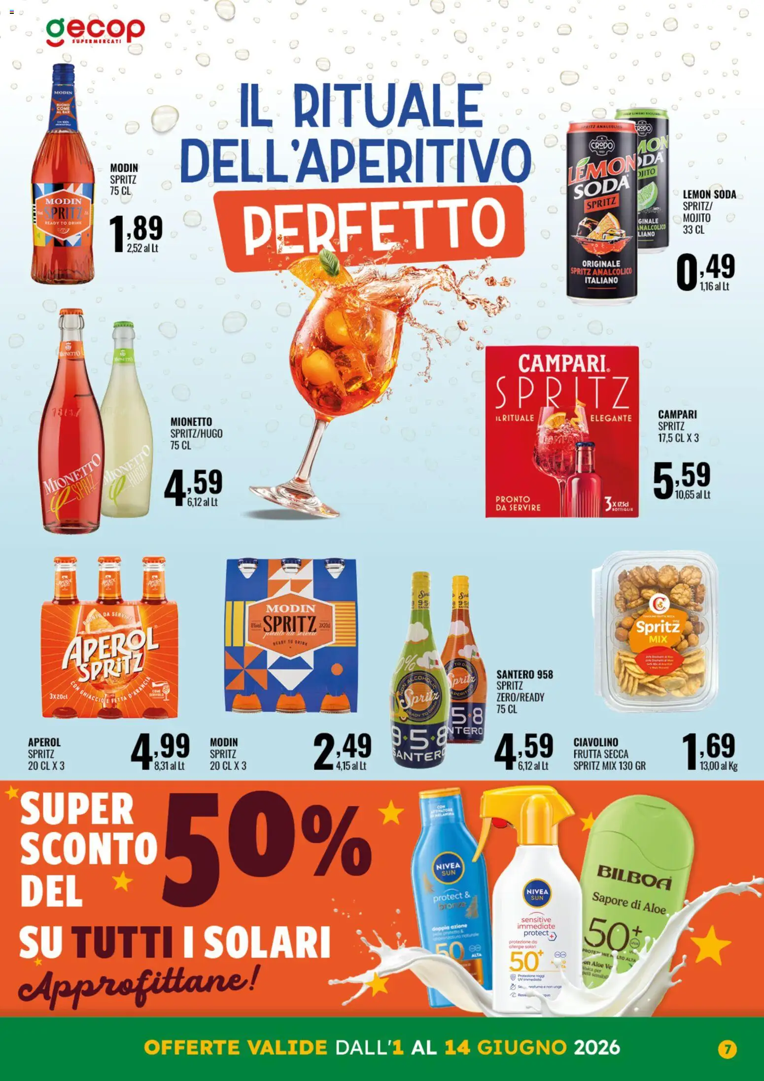 Volantino GECOP del 01.06.2026 | Pagina: 7 | Prodotti: Frutta, Aperol, Profumo