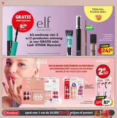 GRATIS mini mascara, Gratis mini mascara bij aankoop van 3 e.l.f.-producten - Voorbeeld van een folder van Kruidvat, geldig van 28.04.2026 | Pagina: 18 | Producten: Mascara, Lijm, Kan