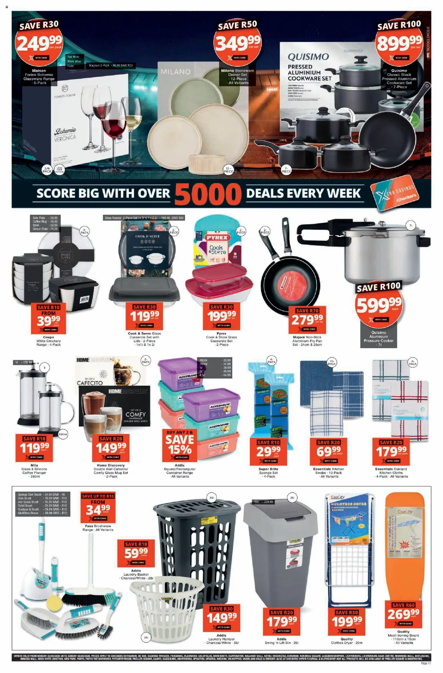 New Checkers catalogue – valid from 22/06/2026 | Page: 11 | Products: Bowl, Basket, Silicone, Scrub