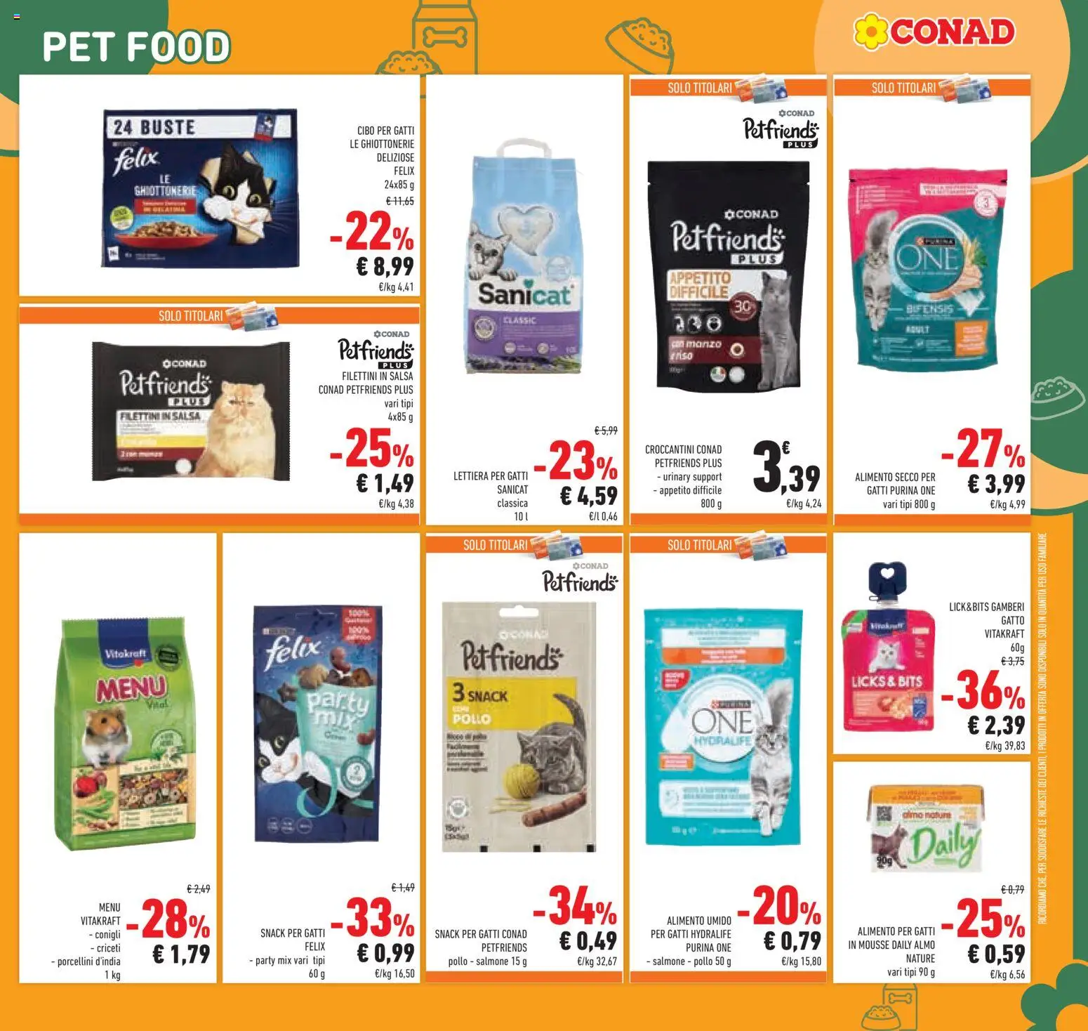 Volantino Conad del 07/10/2026 | Pagina: 37 | Prodotti: Lettiera per gatti, Manzo, Gamberi, Salsa