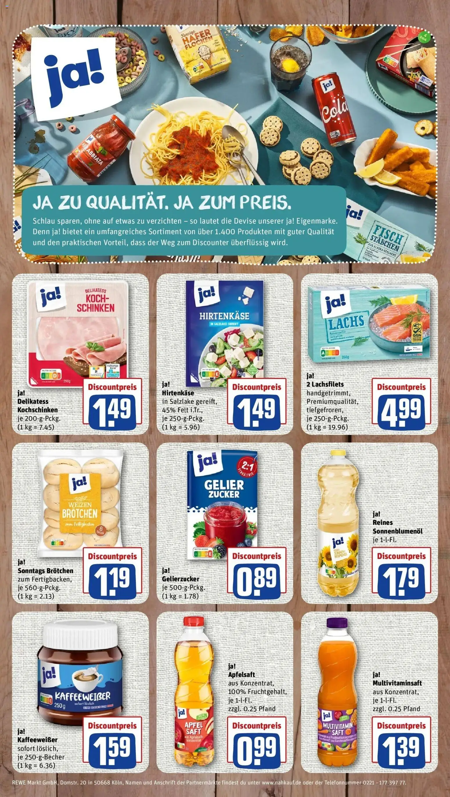REWE Prospekt ab 10.08.2026 zum Blättern » Angebote | Seite: 8 | Produkte: Gelierzucker, Apfelsaft, Lachs, Flocken