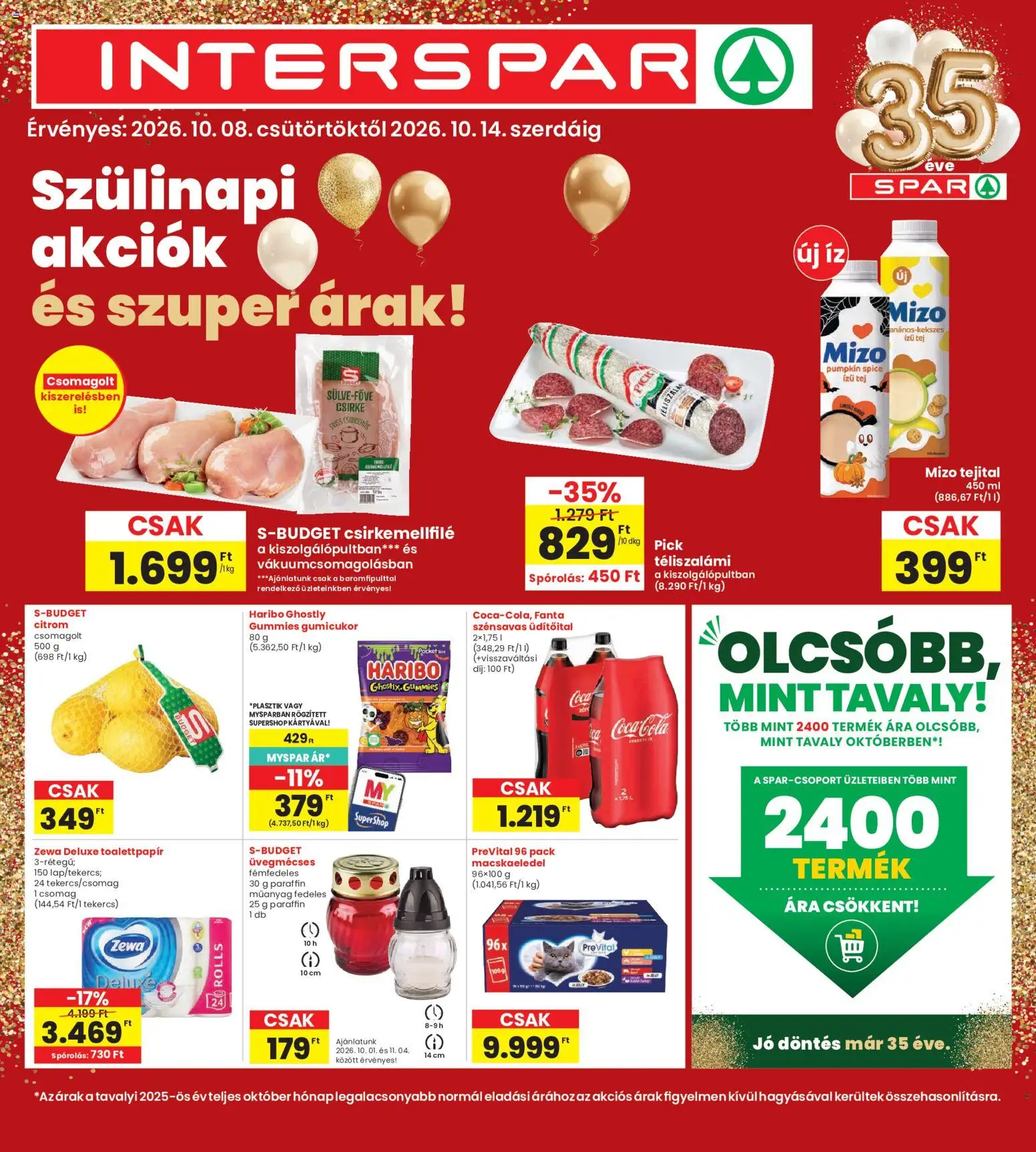 Interspar akciós ujság - amely érvényes a következő dátumtól: 2026.10.08. | Oldal: 1