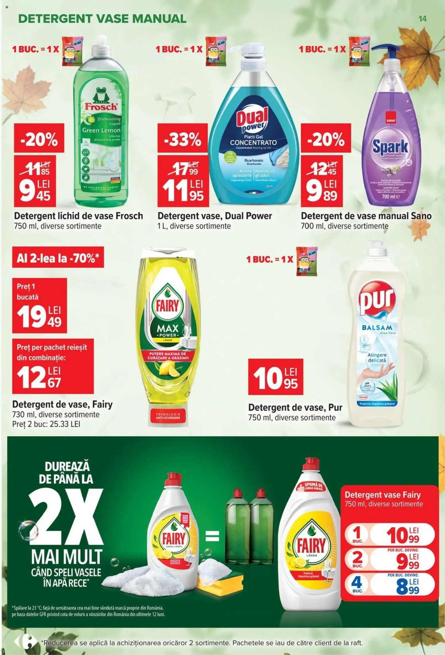 Noul catalog Carrefour – valabil de la 30.09.2026 | Pagină: 14 | Produse: Aplică, Vase, Detergent, Power