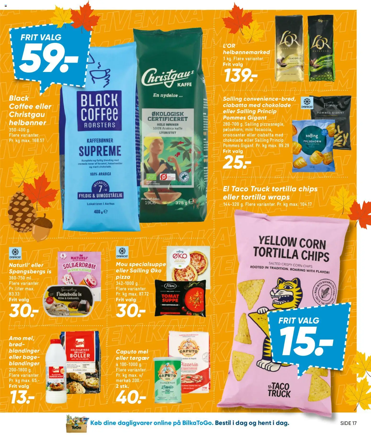Bilka tilbudsavis – gyldig fra 11/09/2026 | Side: 21 | Produkter: Brød, Hasselnødder, Is, Taco