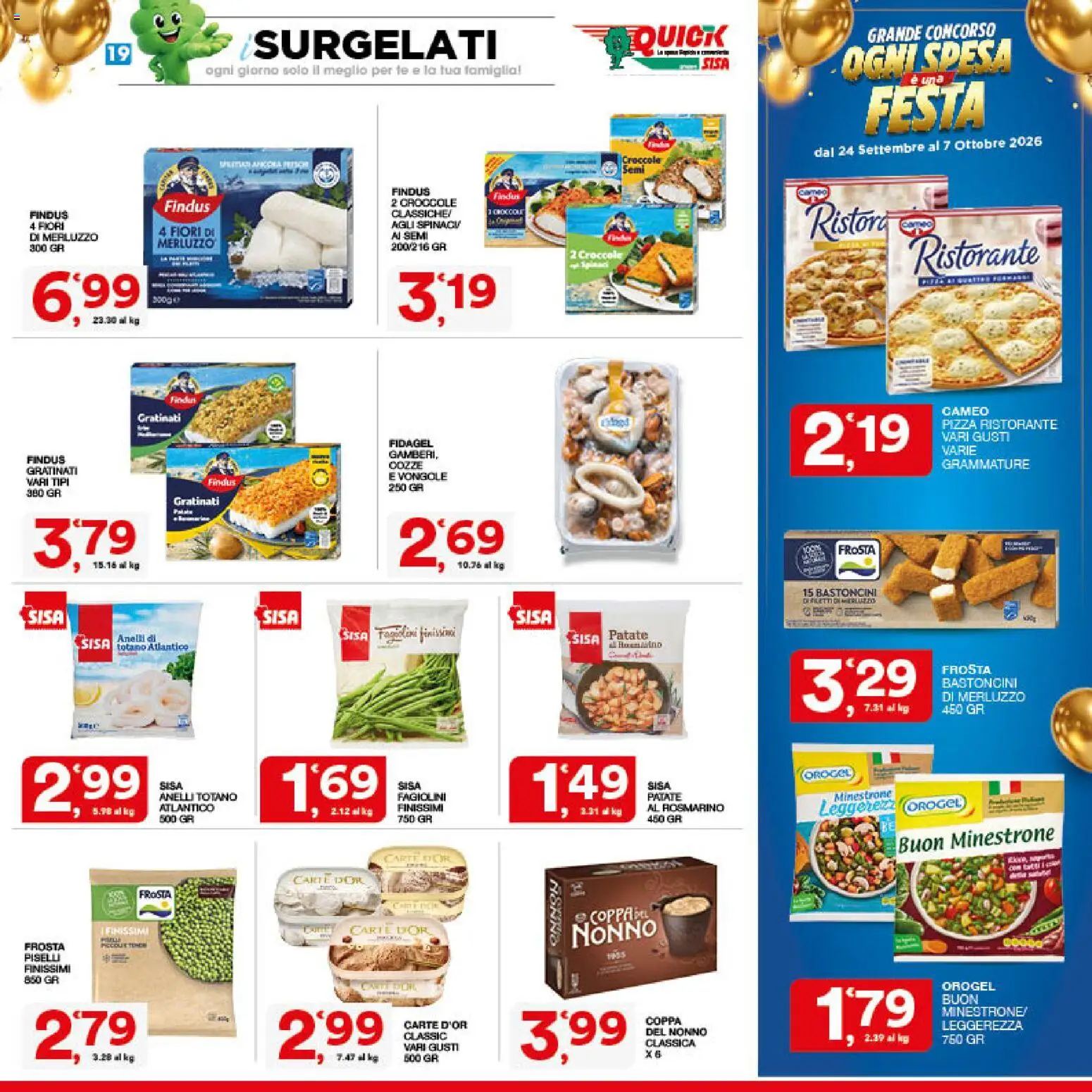 Volantino SISA del 24/09/2026 | Pagina: 19 | Prodotti: Rosmarino, Pizza, Vongole, Patate