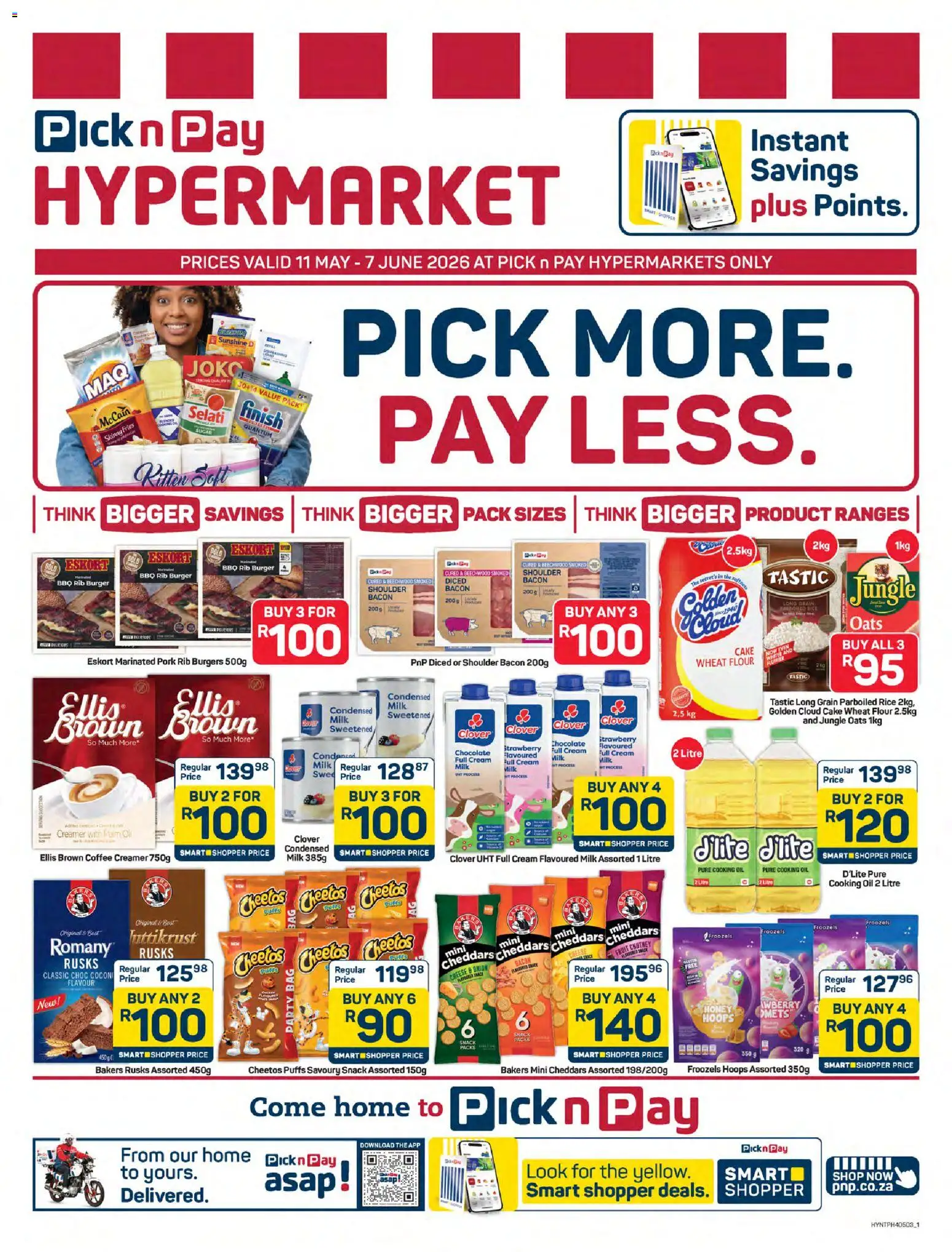 New Pick n Pay catalogue – valid from 11.05.2026 | Page: 1 | Products: Creamer, Pork, Rice, Fruit